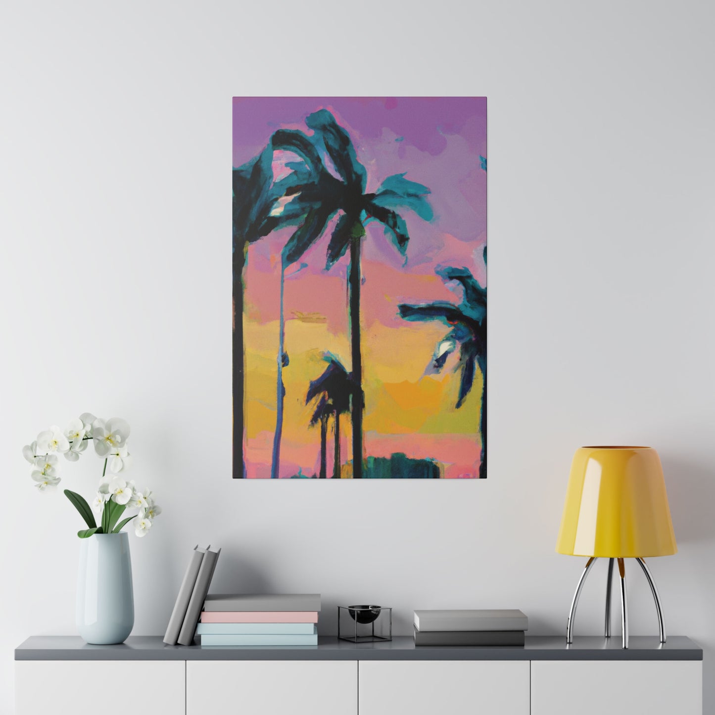 510K - Miami Beach Sunset Painting Print | Miami | Beach | Sunset | Poster | Home Decor | Wall Art | Canvas