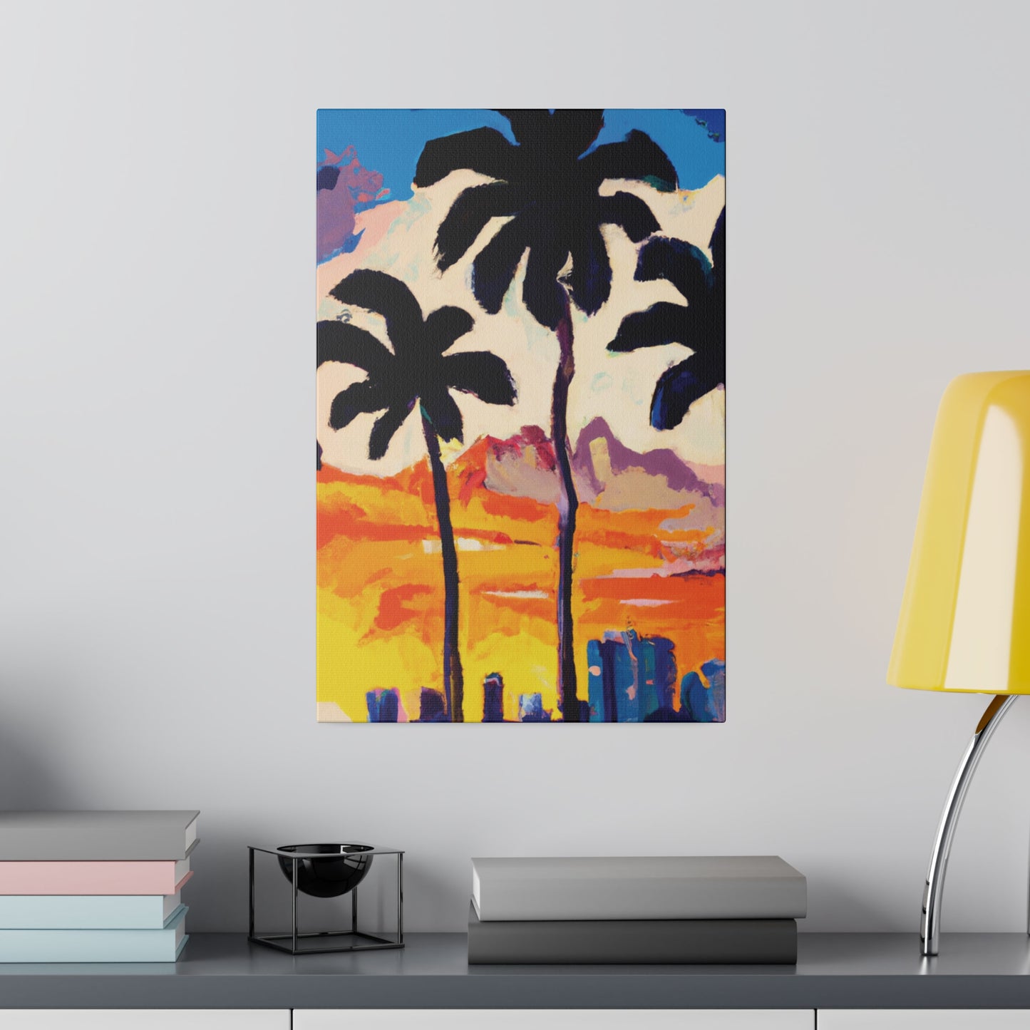 6586K - Miami Beach Sunset Painting Print | Miami | Beach | Sunset | Poster | Home Decor | Wall Art | Canvas