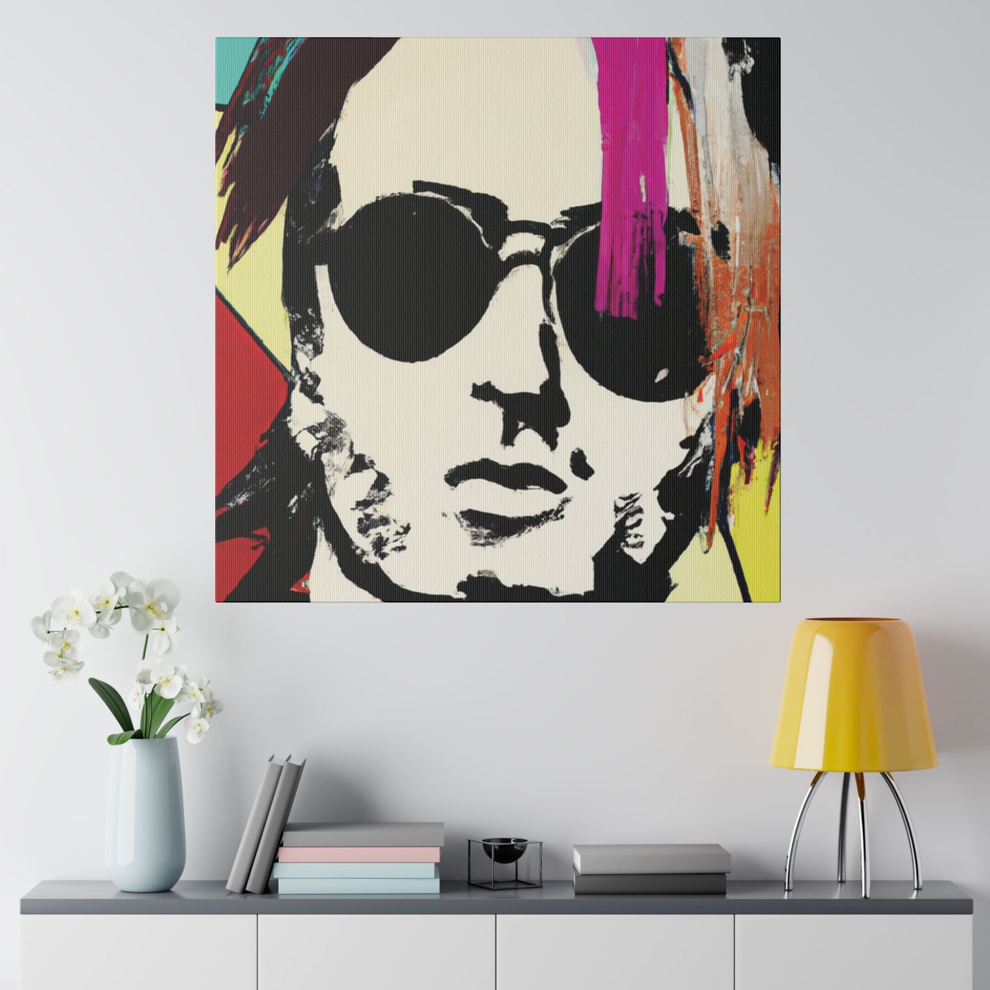 7641U - Rockstar Painting Print | Face | Abstract | Poster | Home Decor | Wall Art | Music Art | Canvas