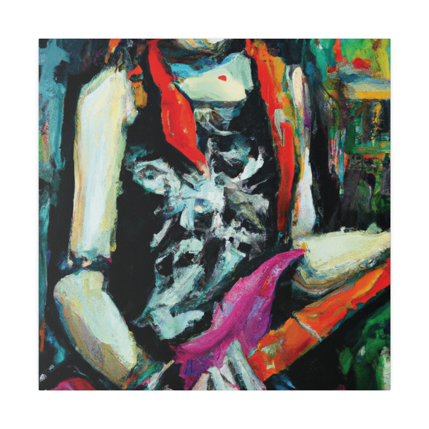 7134X - Rockstar Oil Painting Style Print | Poster | Home Decor | Wall Art | Music Art | Canvas