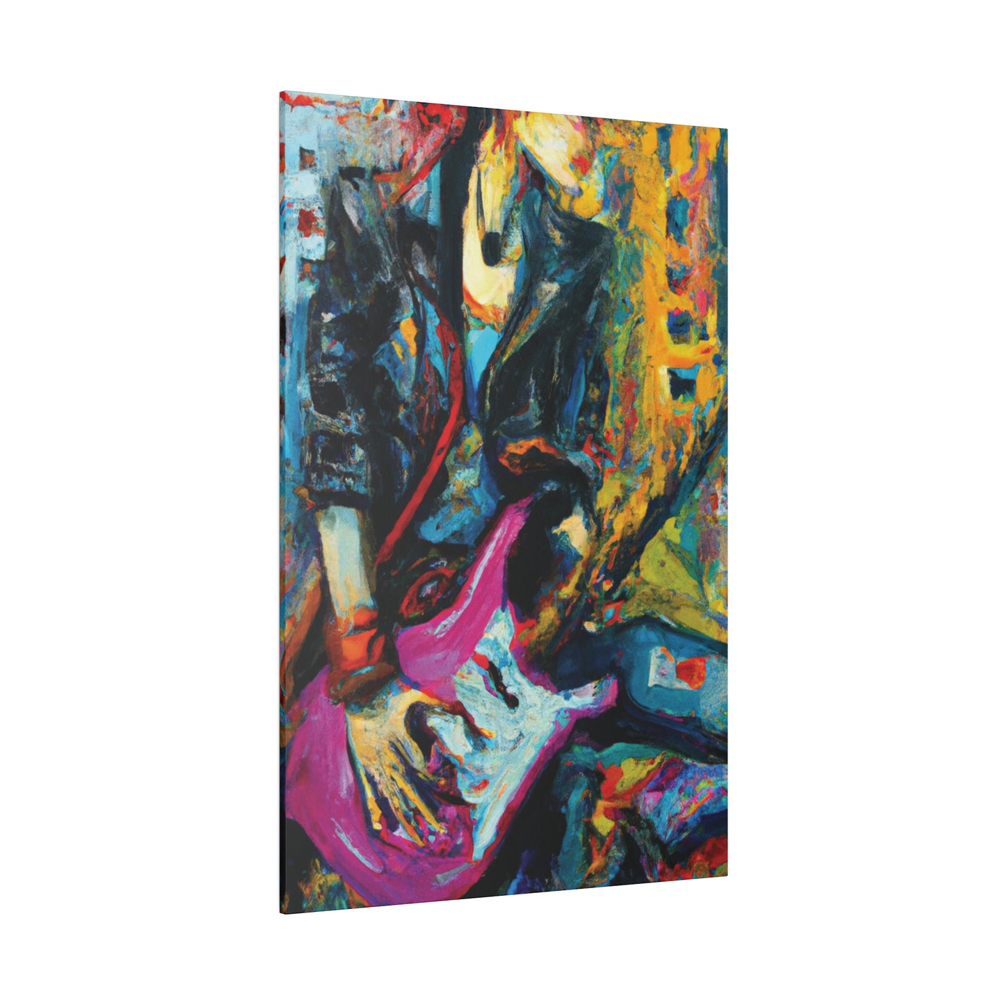 6873X - Rockstar Oil Painting Style Print | Poster | Home Decor | Wall Art | Music Art | Canvas