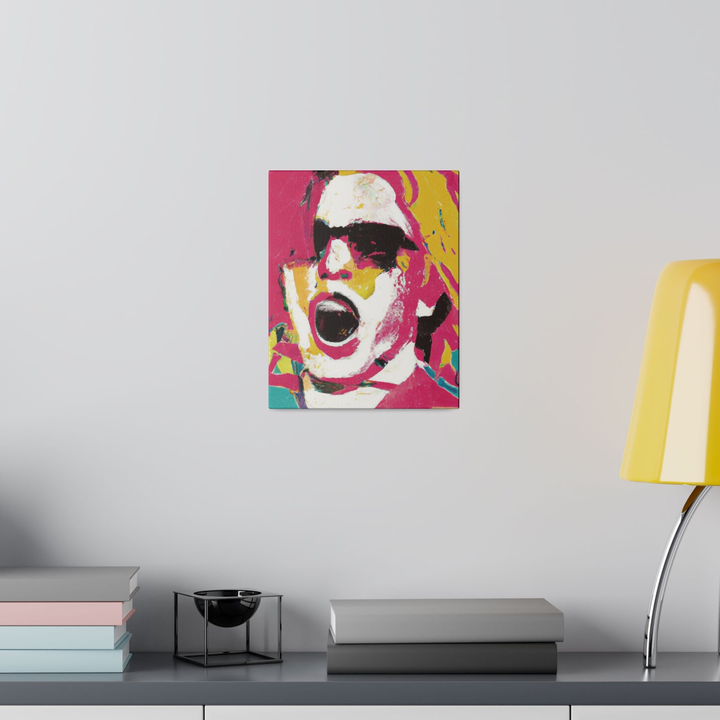 9342P - Rockstar Painting Print | Face | Abstract | Poster | Home Decor | Wall Art | Music Art | Canvas