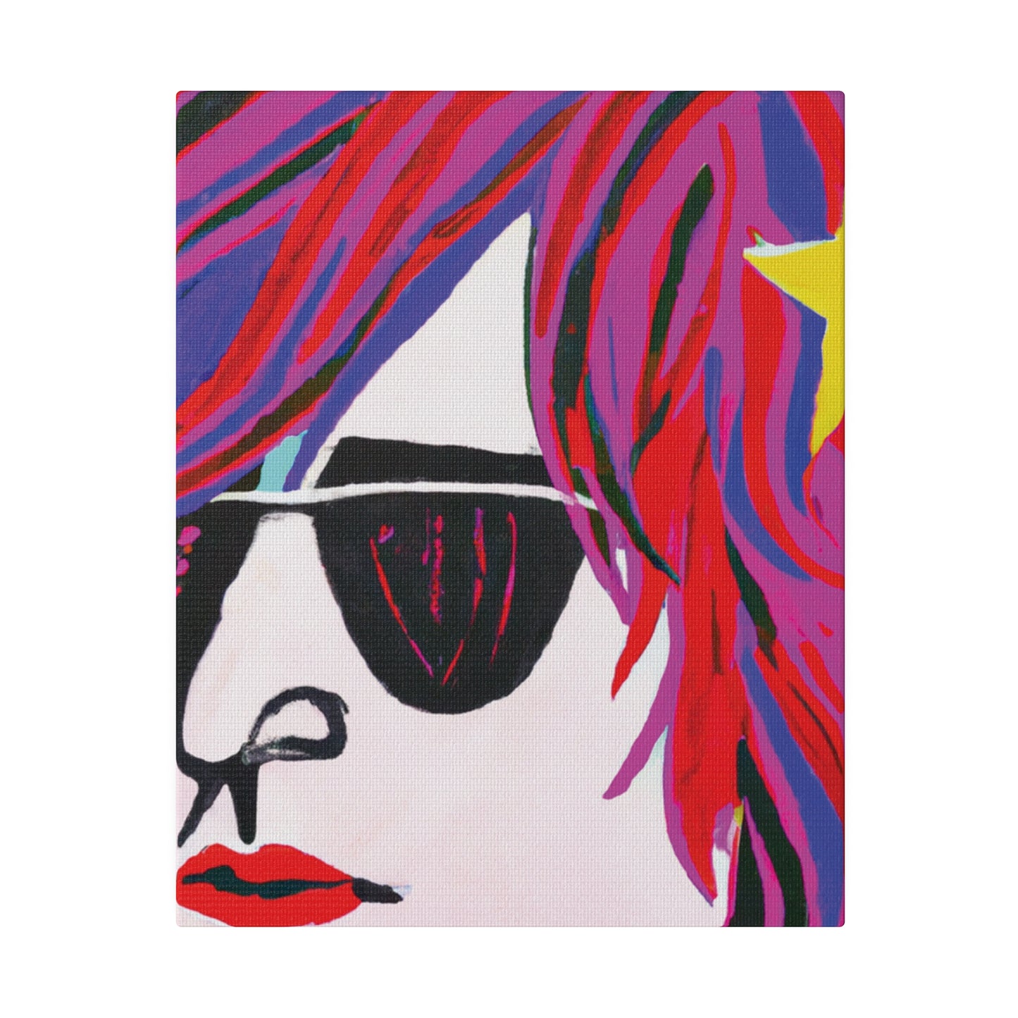 3293X - Rockstar Painting Print | Face | Abstract | Poster | Home Decor | Wall Art | Music Art | Canvas