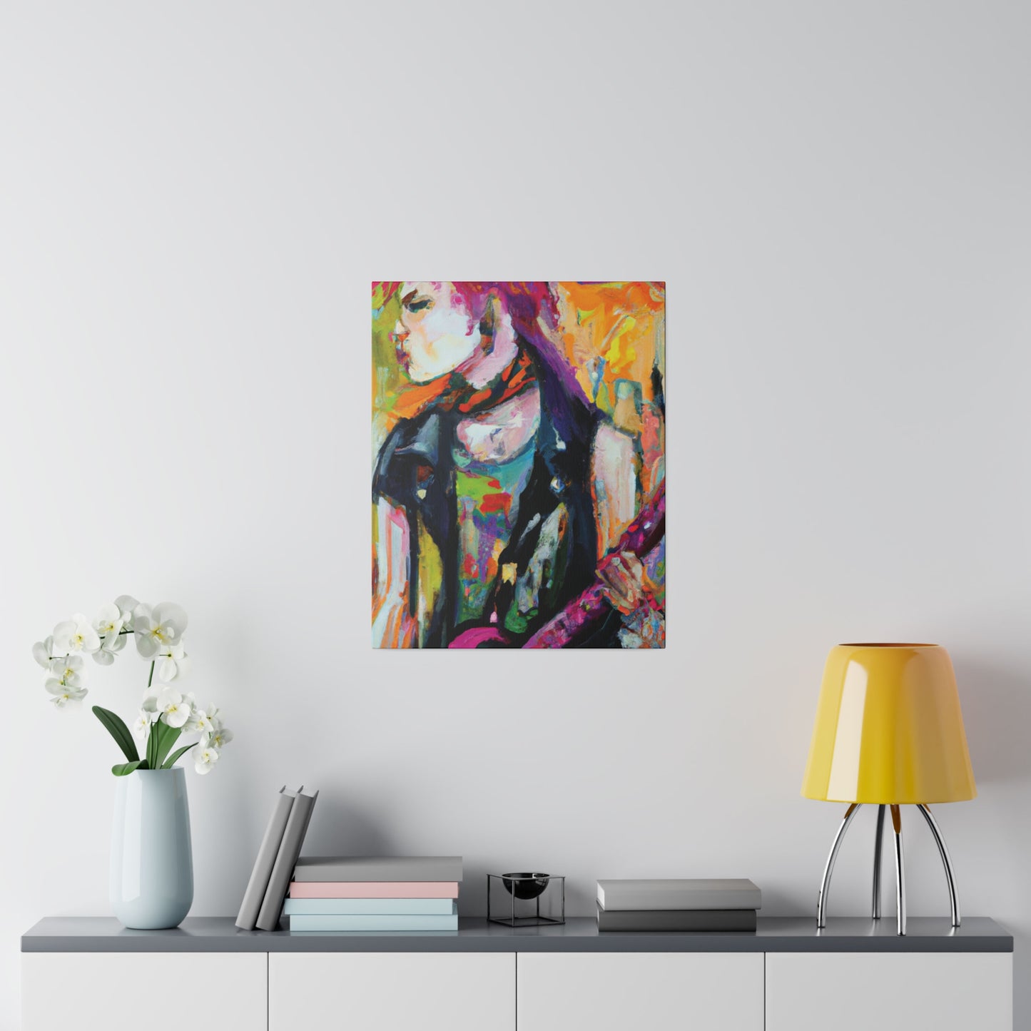 1138X - Rockstar Oil Painting Style Print | Poster | Home Decor | Wall Art | Music Art | Canvas