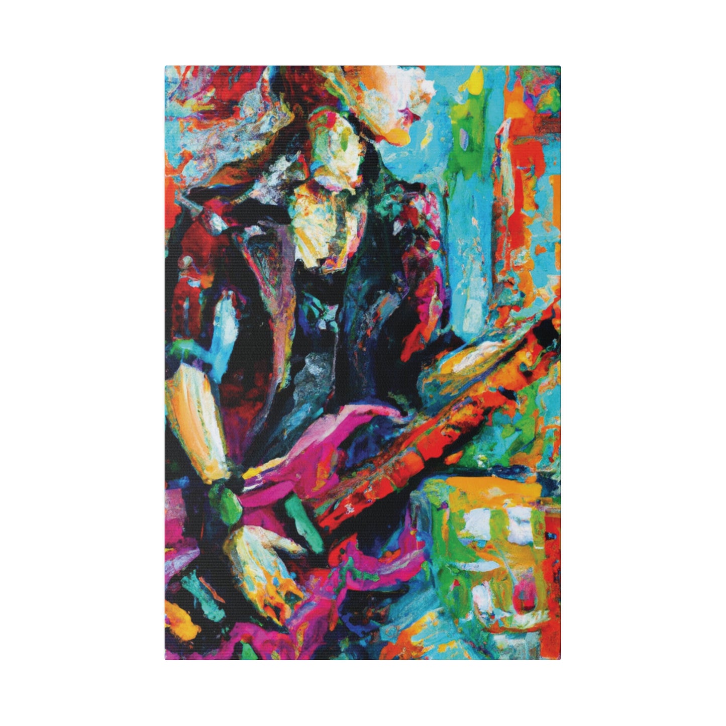 5003E - Rockstar Oil Painting Style Print | Poster | Home Decor | Wall Art | Music Art | Canvas