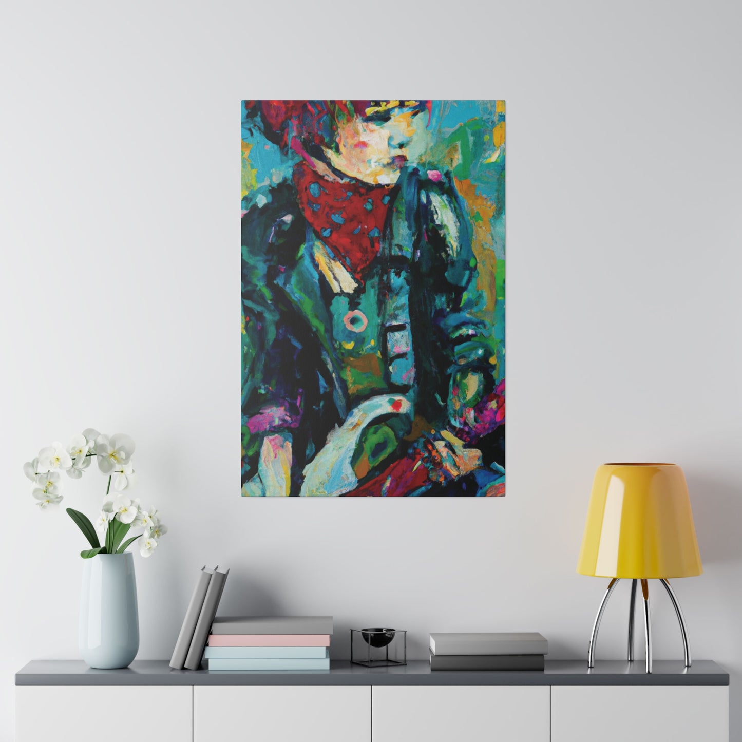 7263A - Rockstar Oil Painting Style Print | Poster | Home Decor | Wall Art | Music Art | Canvas