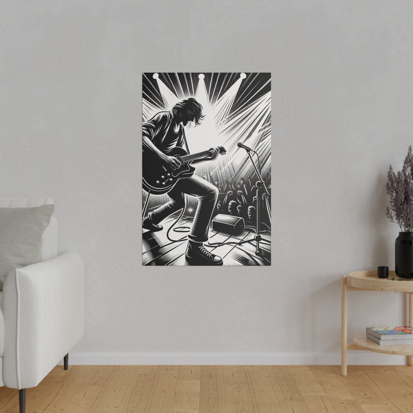 5372Z - music art work, rockstar gifts, musician gift ideas, guitar art work, guitar artwork, guitar wall art canvas, playing guitar, decor