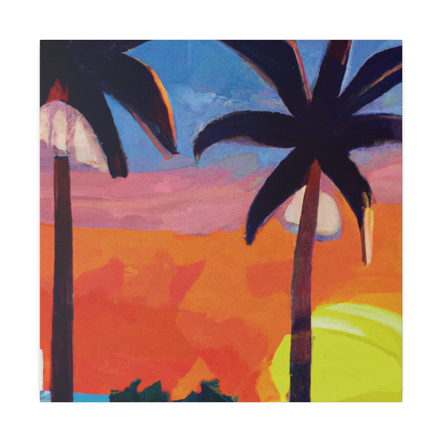 7368X - Miami Beach Sunset Painting Print | Miami | Beach | Sunset | Poster | Home Decor | Wall Art | Canvas