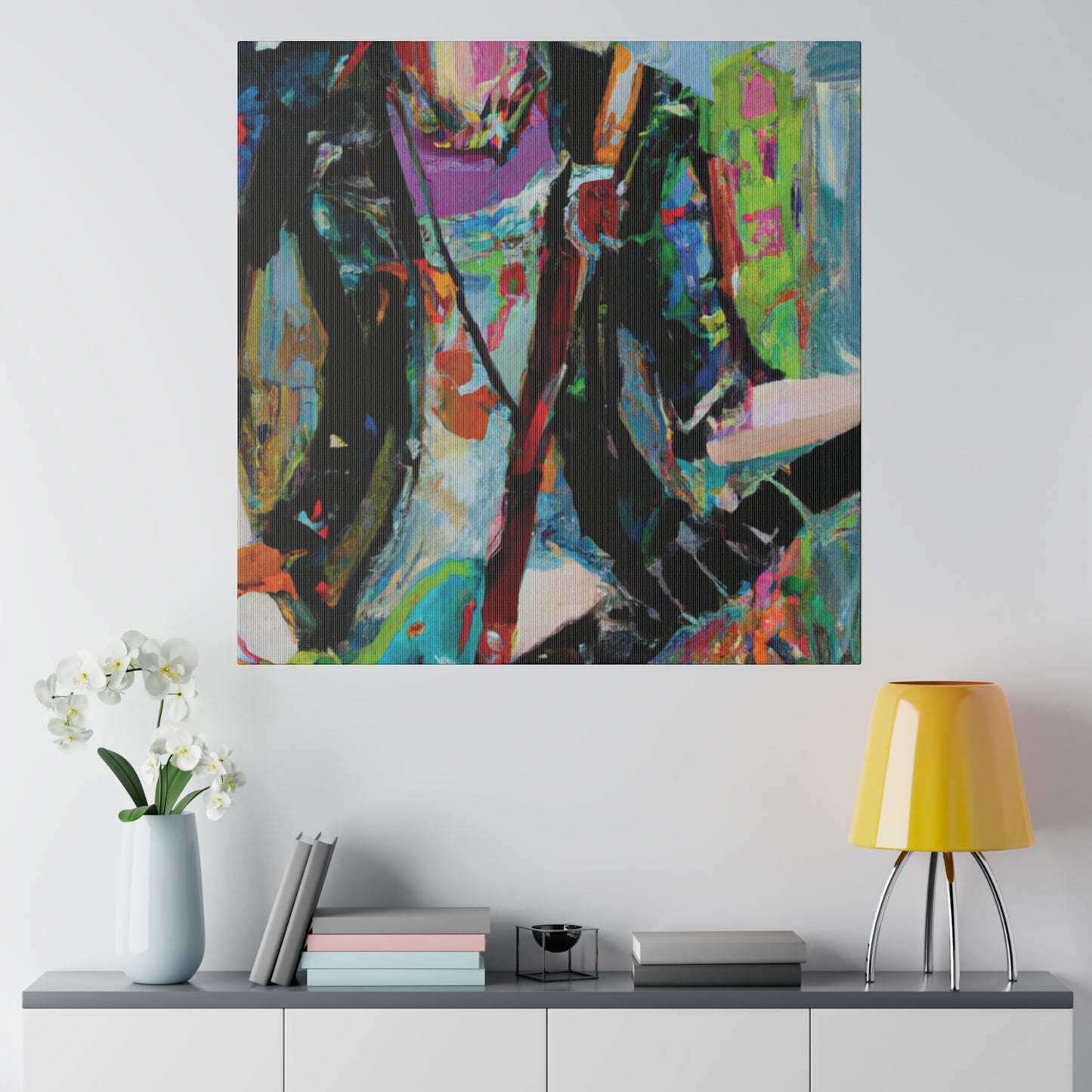 745O - Rockstar Oil Painting Style Print | Poster | Home Decor | Wall Art | Music Art | Canvas