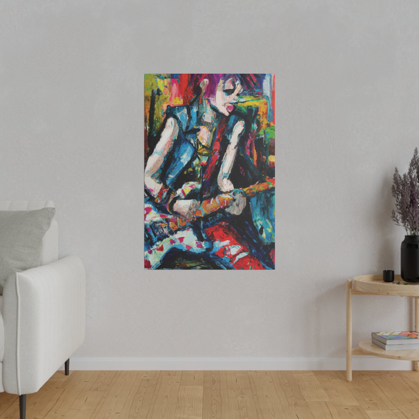 4521T - Rockstar Oil Painting Style Print | Poster | Home Decor | Wall Art | Music Art | Canvas