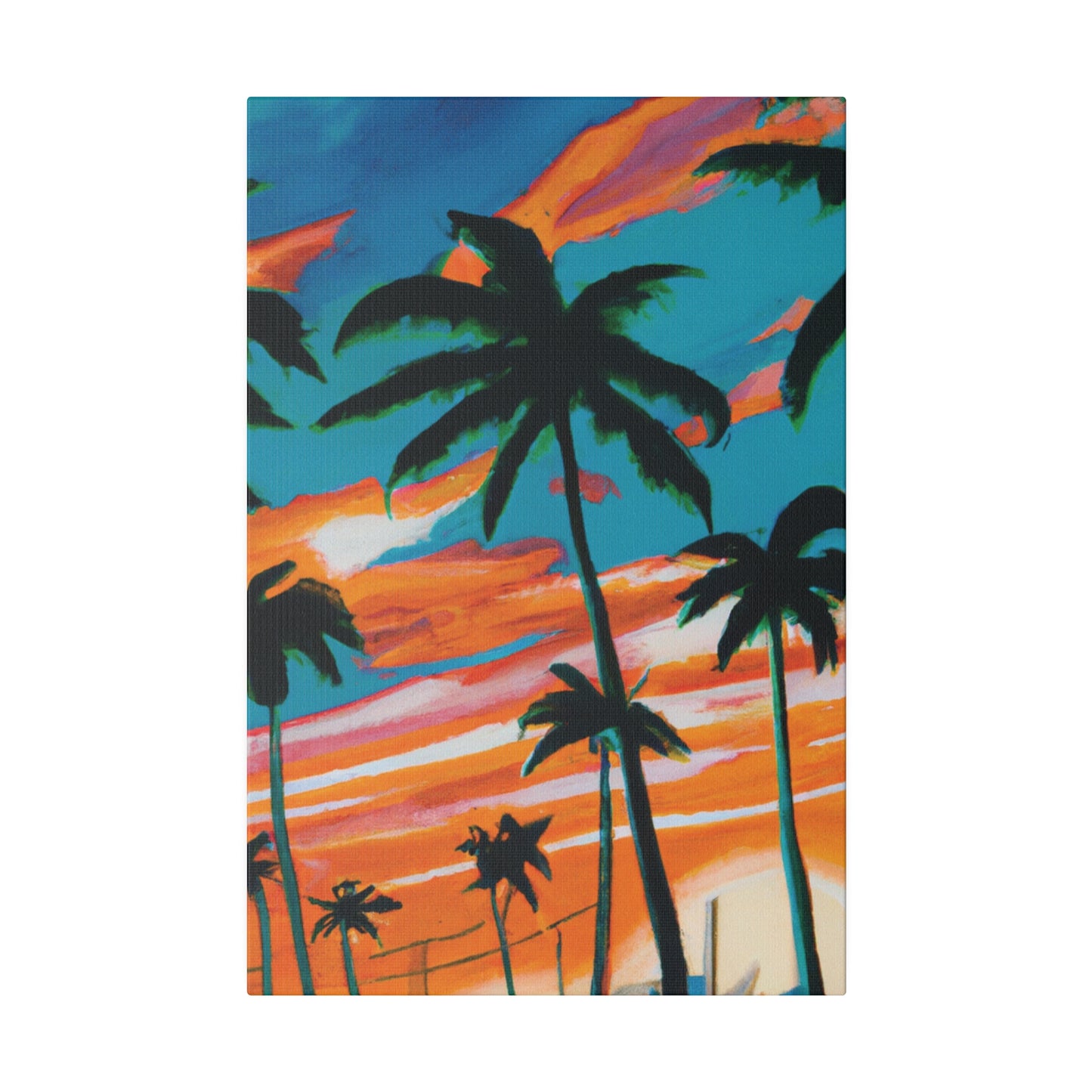 4895G - Miami Beach Sunset Painting Print | Miami | Beach | Sunset | Poster | Home Decor | Wall Art | Canvas