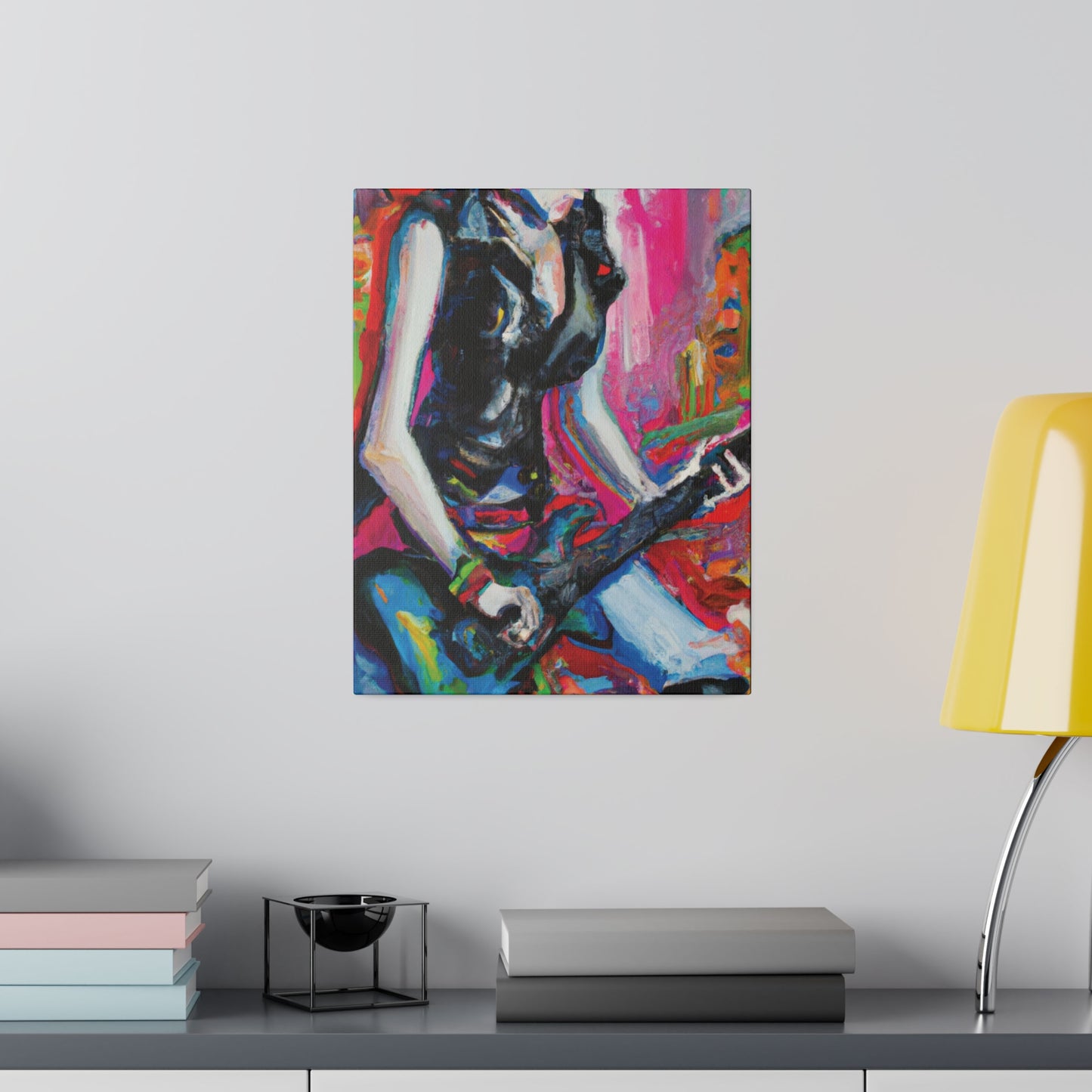 795W - Rockstar Oil Painting Style Print | Poster | Home Decor | Wall Art | Music Art | Canvas