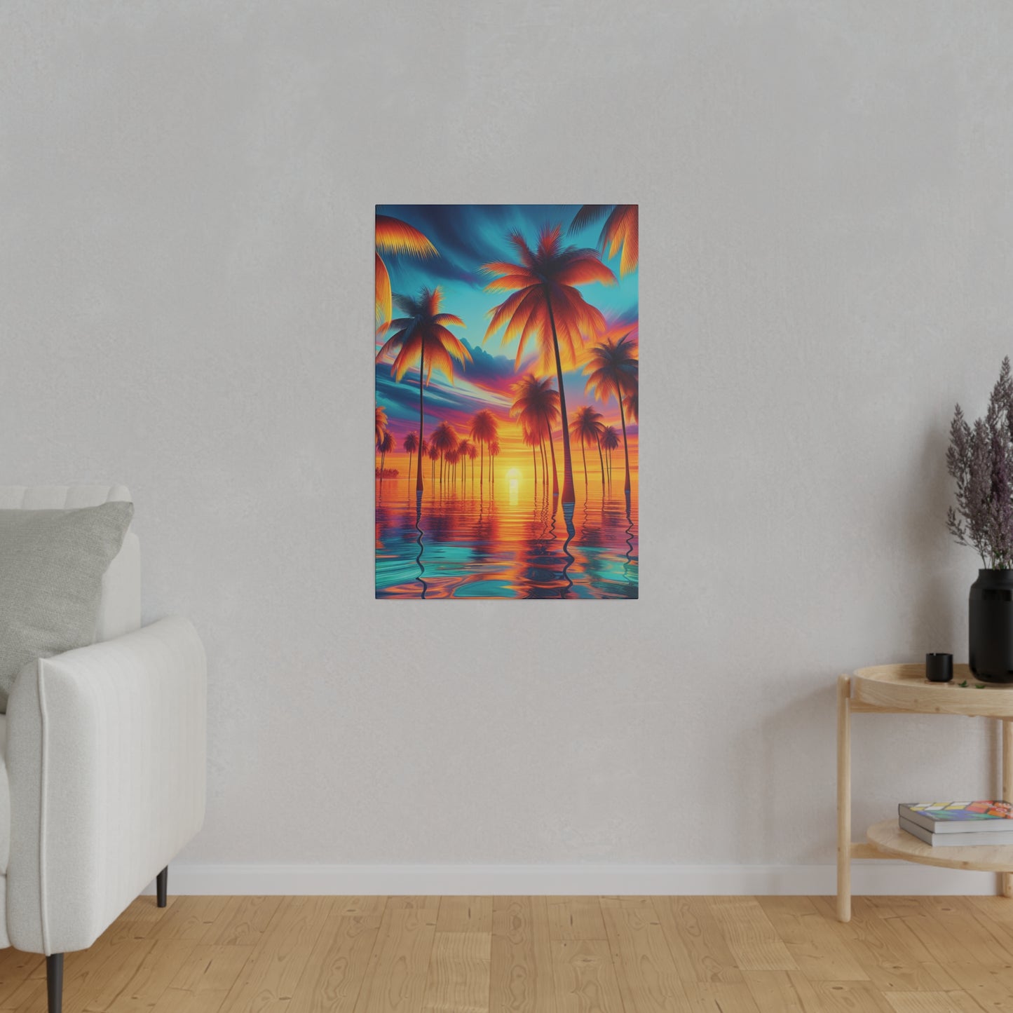 8235F - Miami Beach Sunset Painting Print | Miami | Beach | Sunset | Poster | Home Decor | Wall Art | Canvas