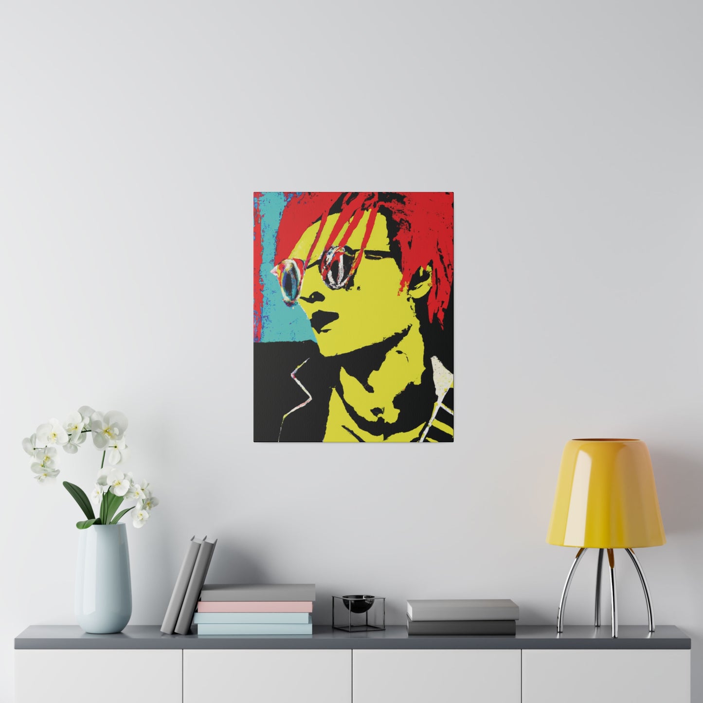 7012P - Rockstar Painting Print | Face | Abstract | Poster | Home Decor | Wall Art | Music Art | Canvas