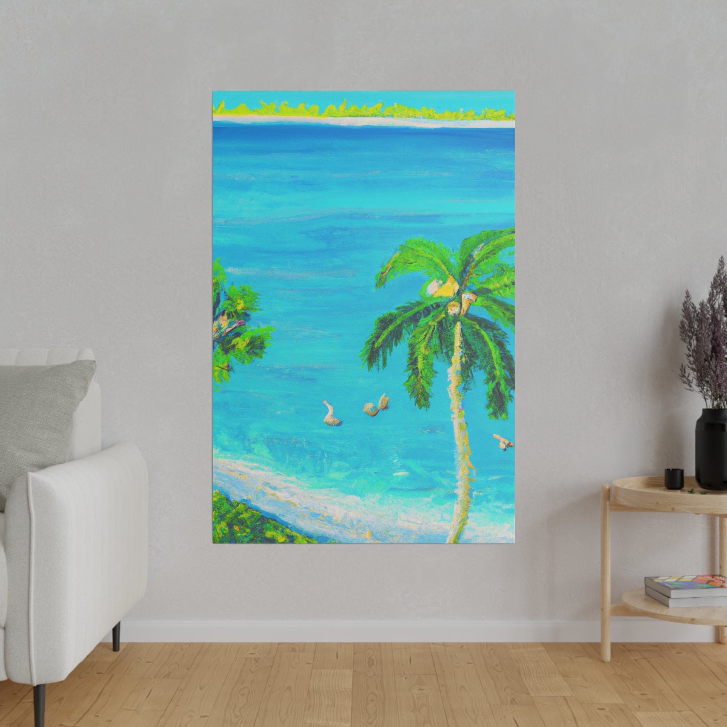 3749J - Bahamas Ocean Painting Print | Bahamas | Ocean | Beach | Poster | Home Decor | Wall Art | Canvas