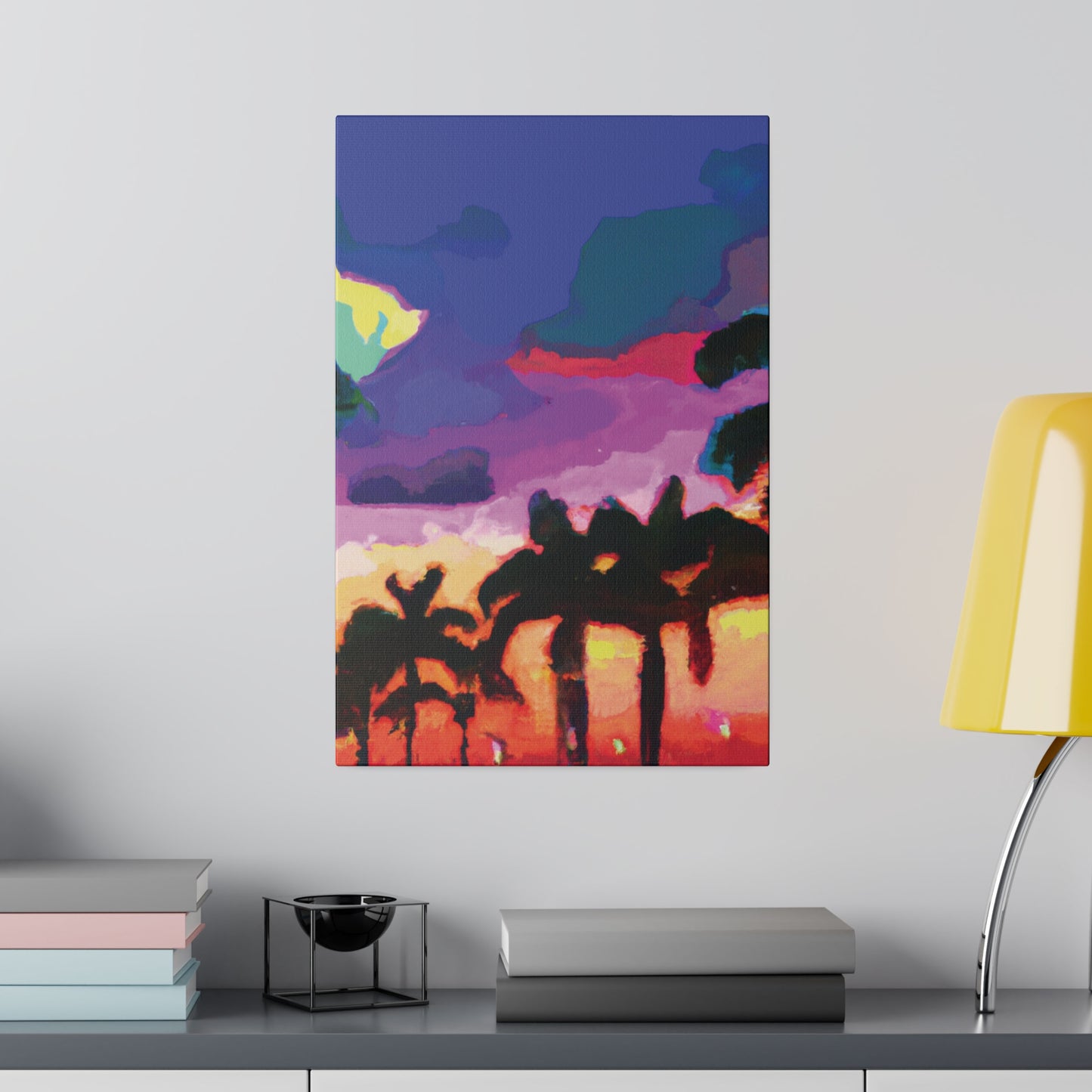 2520H - Miami Beach Sunset Painting Print | Miami | Beach | Sunset | Poster | Home Decor | Wall Art | Canvas