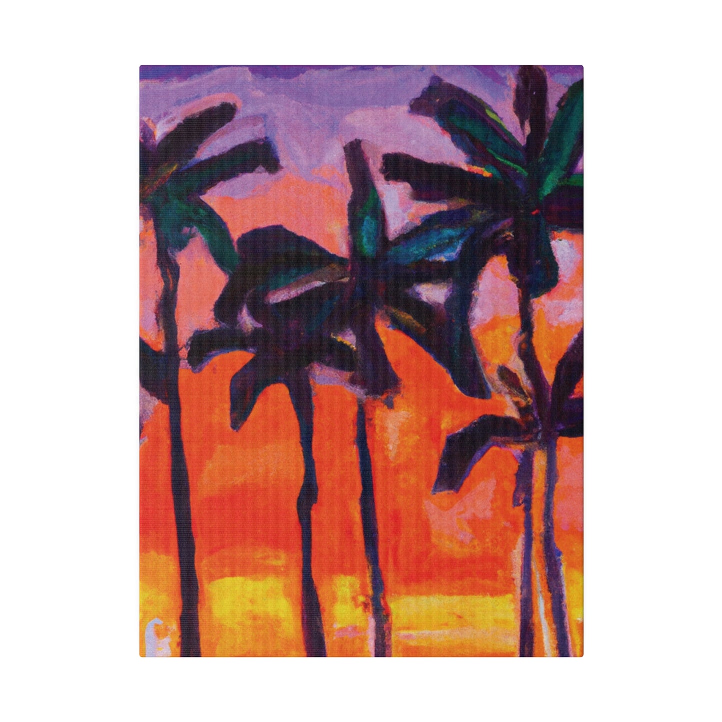 5618V - Miami Beach Sunset Painting Print | Miami | Beach | Sunset | Poster | Home Decor | Wall Art | Canvas