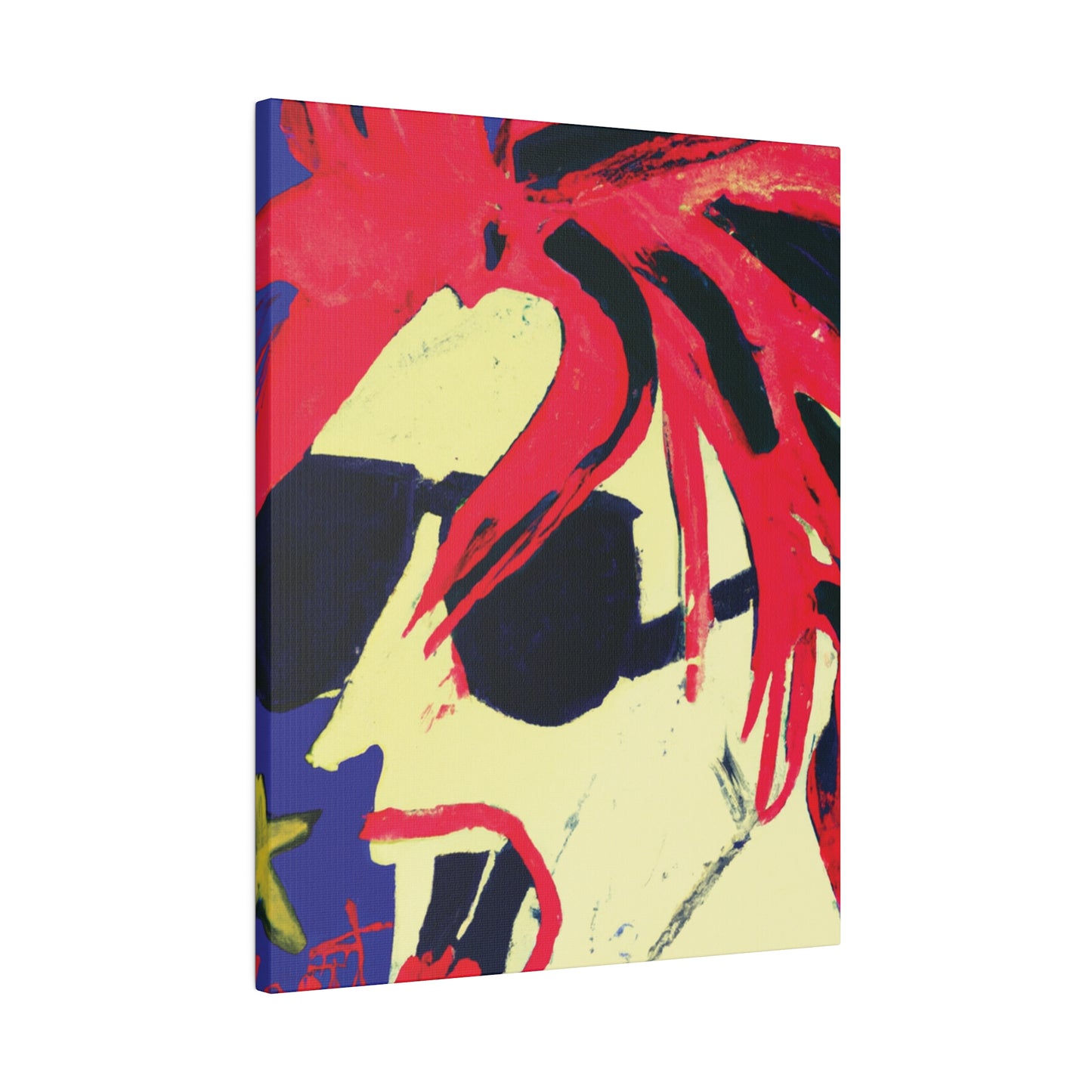 8409V - Rockstar Painting Print | Face | Abstract | Poster | Home Decor | Wall Art | Music Art | Canvas