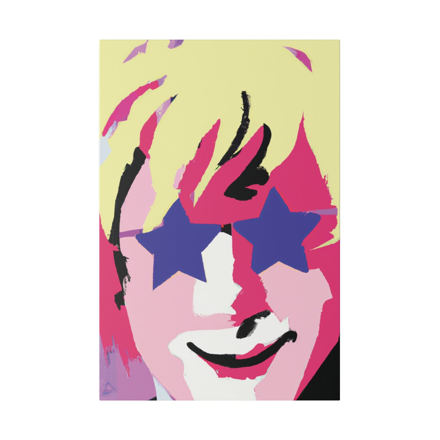 3558K - Rockstar Painting Print | Face | Abstract | Poster | Home Decor | Wall Art | Music Art | Canvas