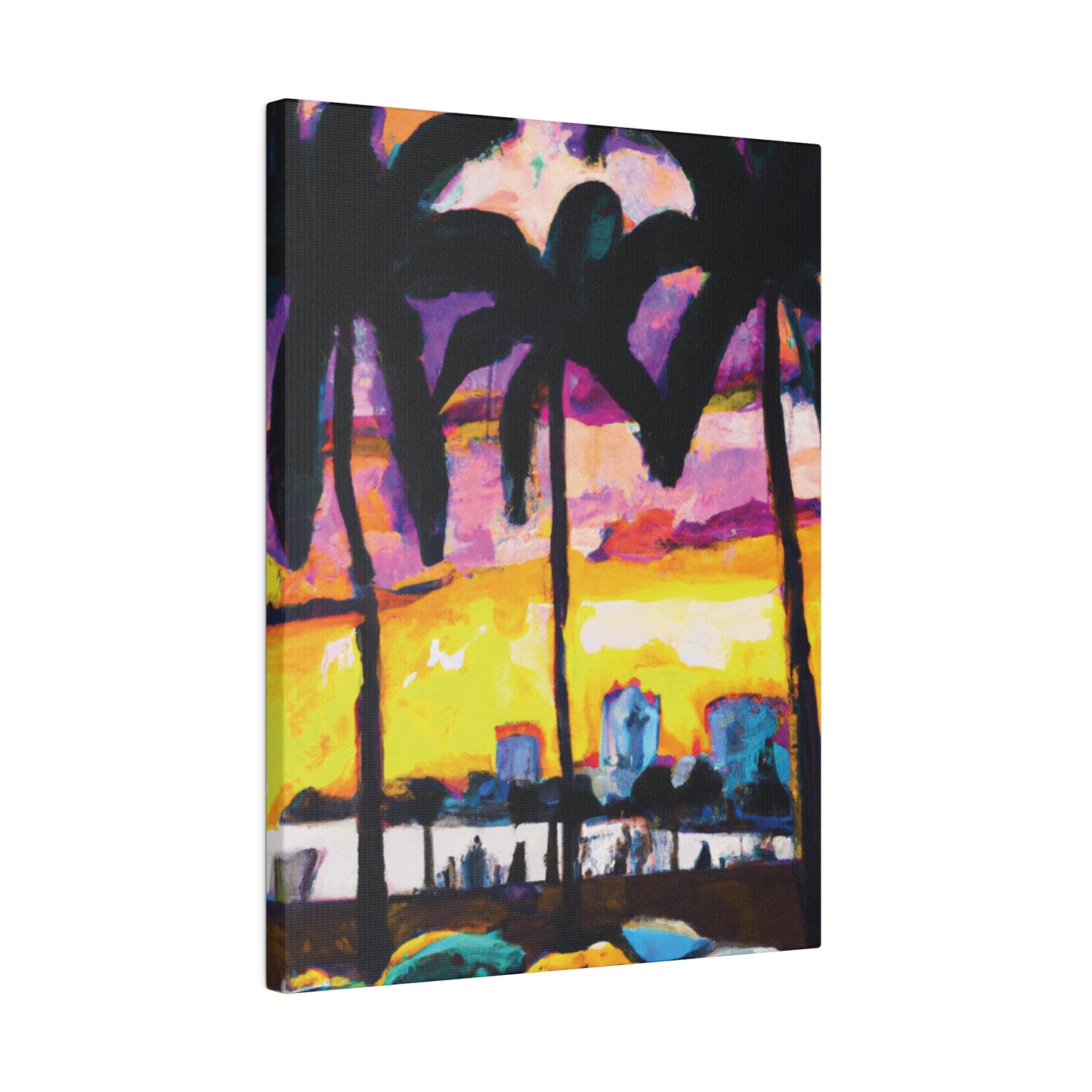 5162A - Miami Beach Sunset Painting Print | Miami | Beach | Sunset | Poster | Home Decor | Wall Art | Canvas