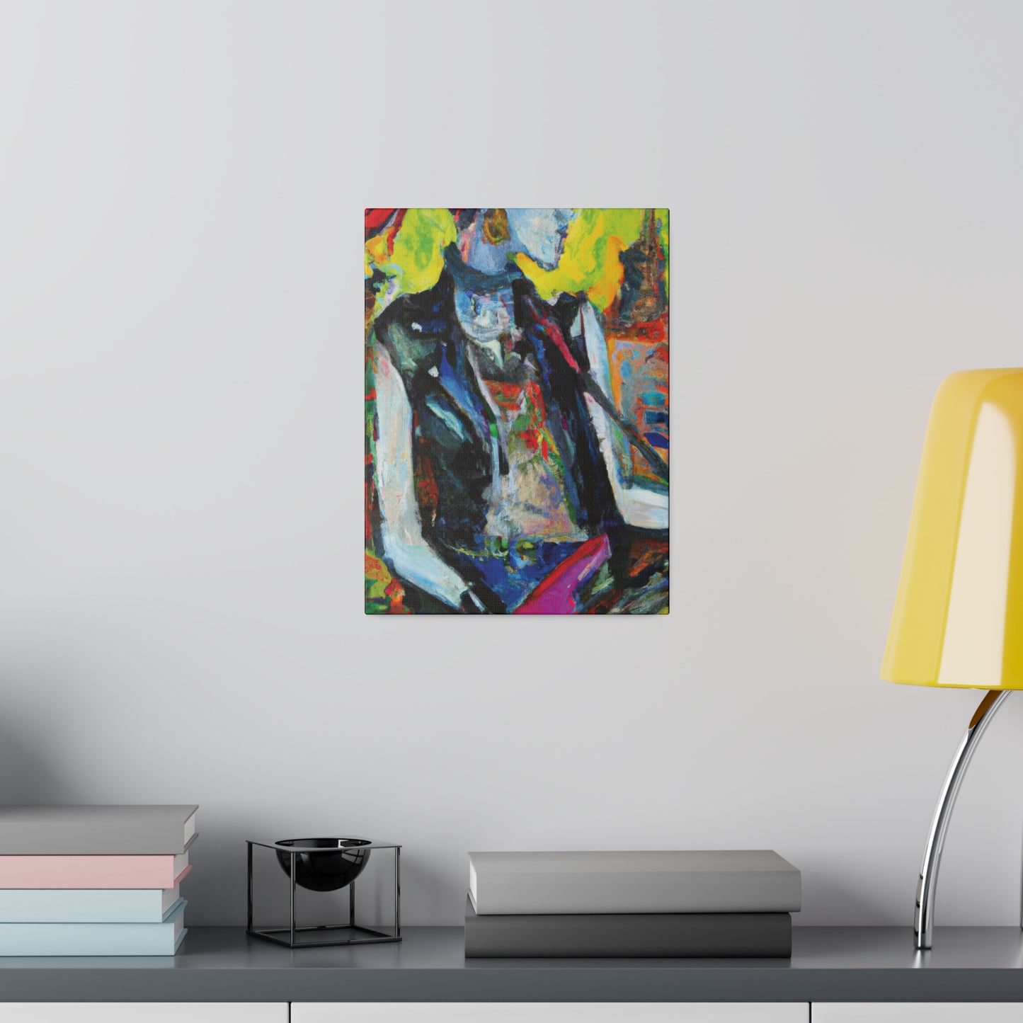 7349W - Rockstar Oil Painting Style Print | Poster | Home Decor | Wall Art | Music Art | Canvas