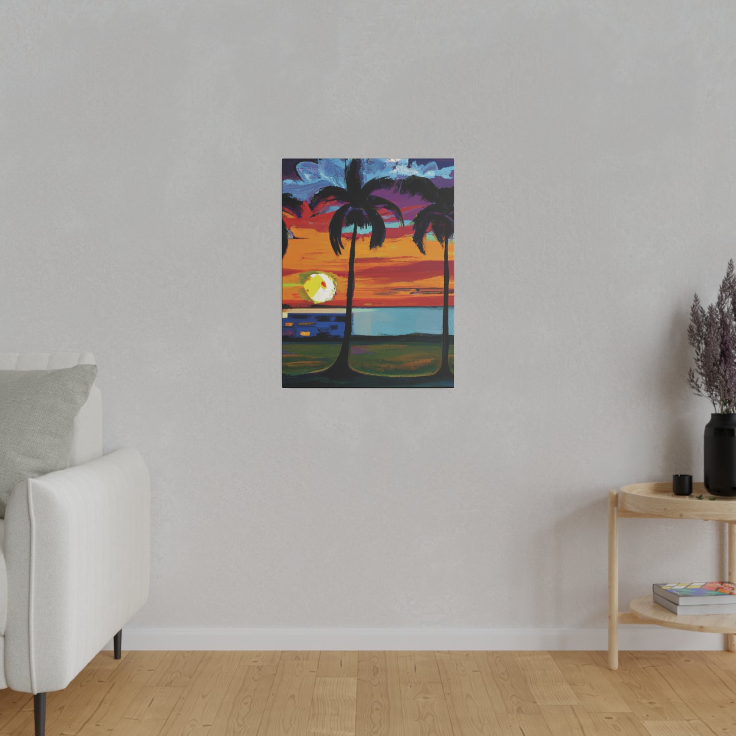 1676M - Miami Beach Sunset Painting Print | Miami | Beach | Sunset | Poster | Home Decor | Wall Art | Canvas