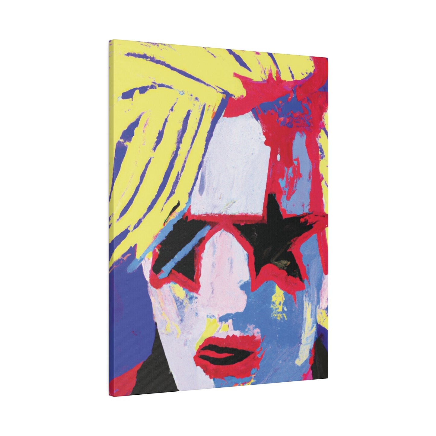 4762T - Rockstar Painting Print | Face | Abstract | Poster | Home Decor | Wall Art | Music Art | Canvas