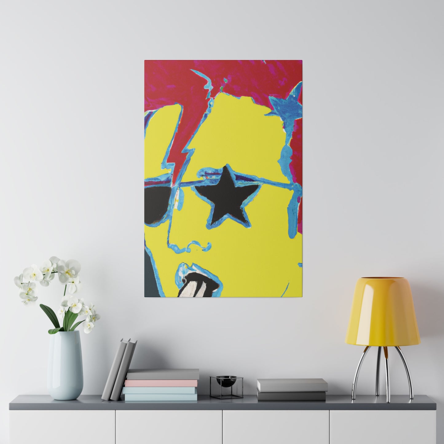 1454X - Rockstar Painting Print | Face | Abstract | Poster | Home Decor | Wall Art | Music Art | Canvas