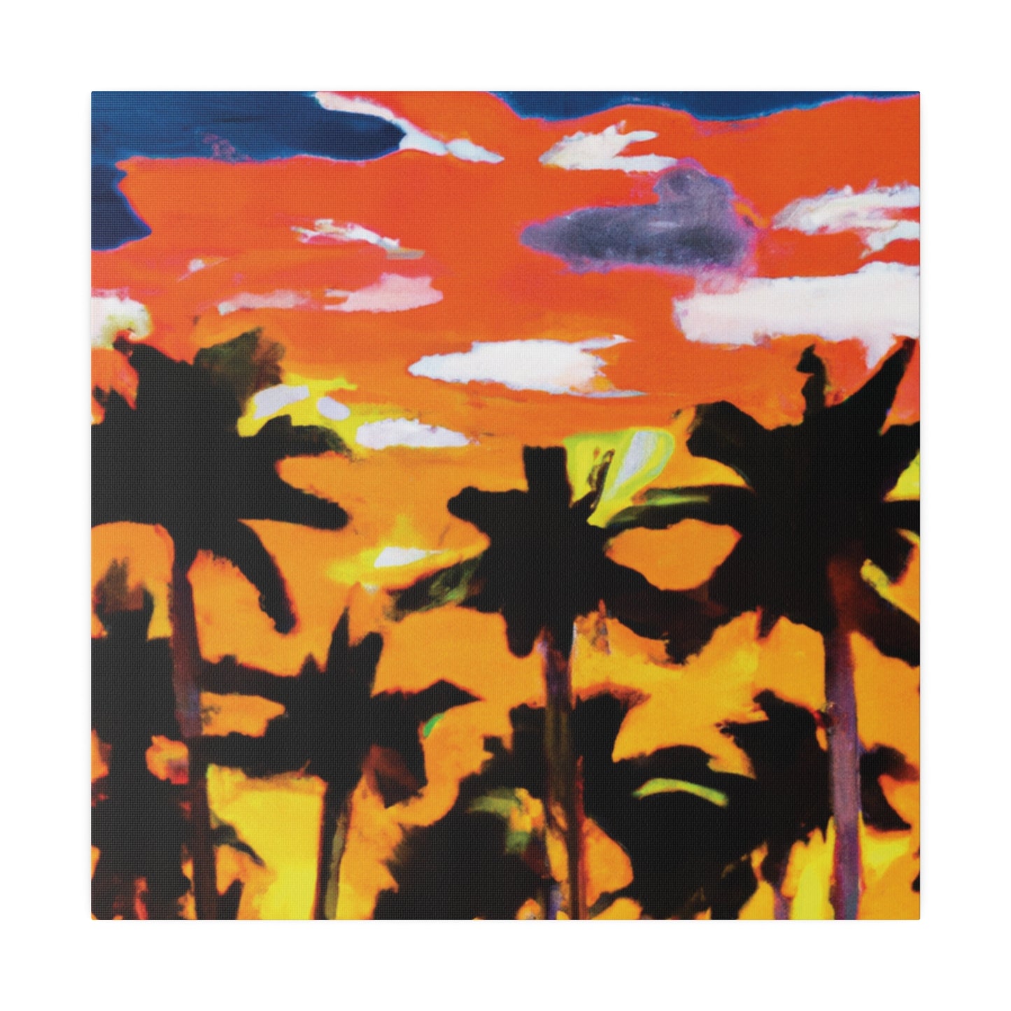 8206A - Miami Beach Sunset Painting Print | Miami | Beach | Sunset | Poster | Home Decor | Wall Art | Canvas