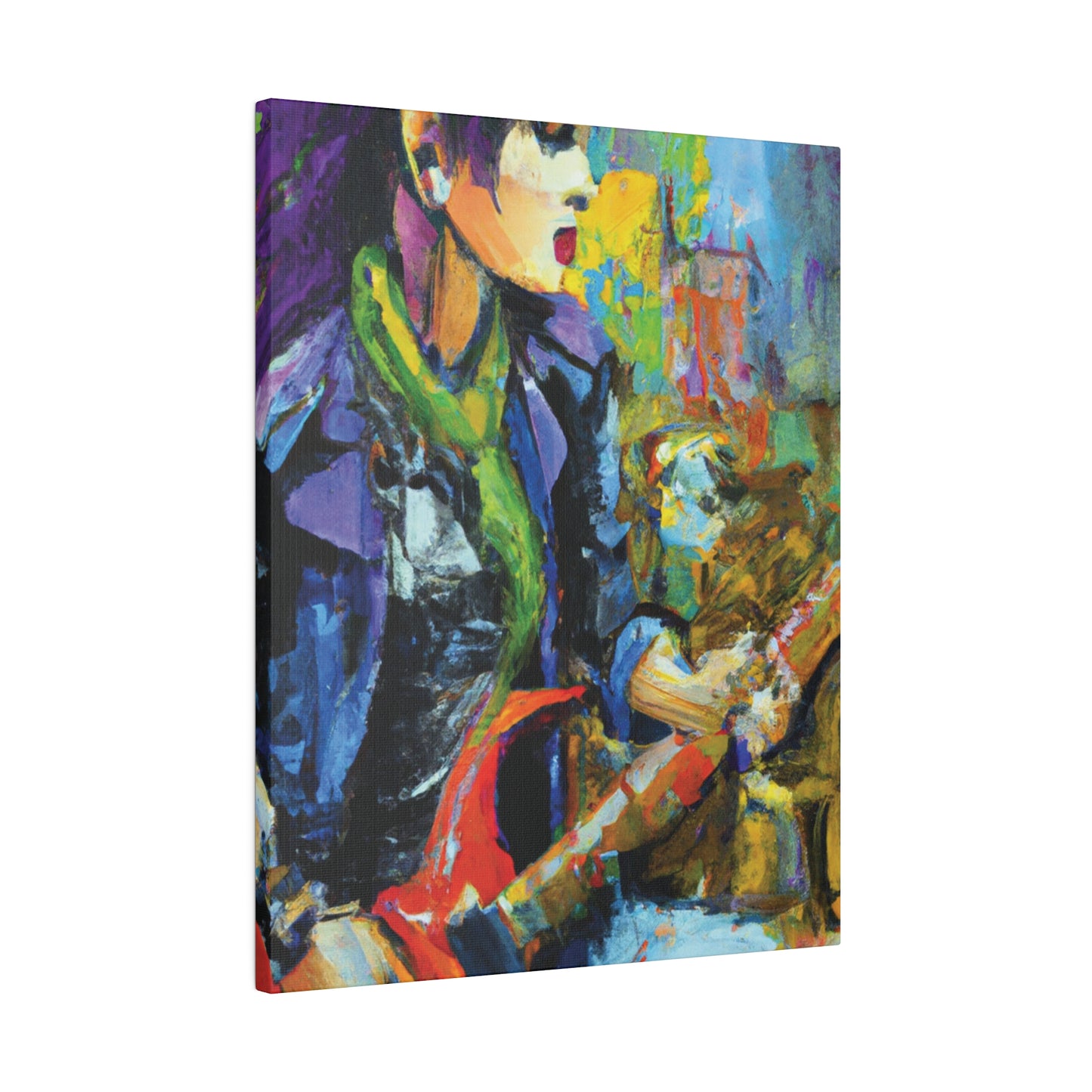 2047V - Rockstar Oil Painting Style Print | Poster | Home Decor | Wall Art | Music Art | Canvas