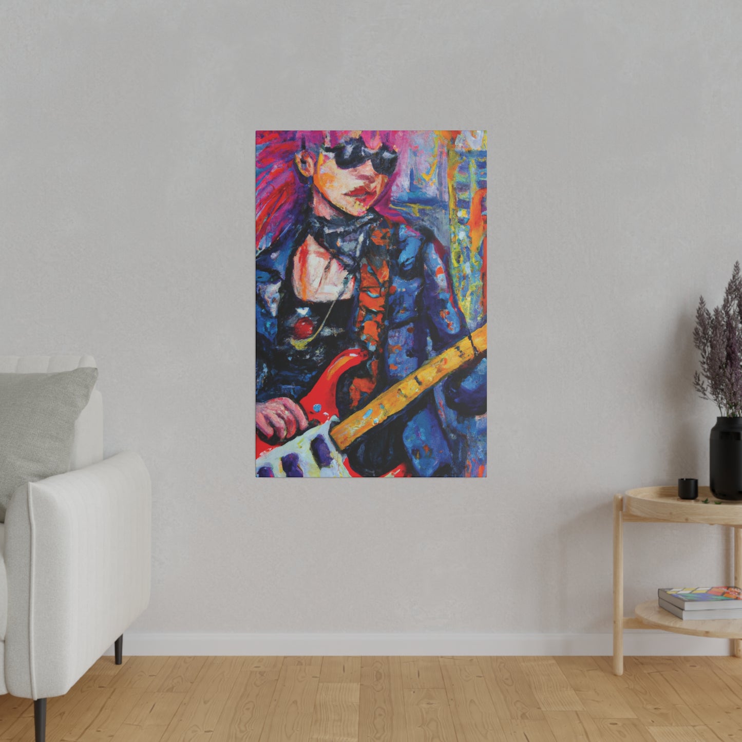 9231K - Rockstar Oil Painting Style Print | Poster | Home Decor | Wall Art | Music Art | Canvas