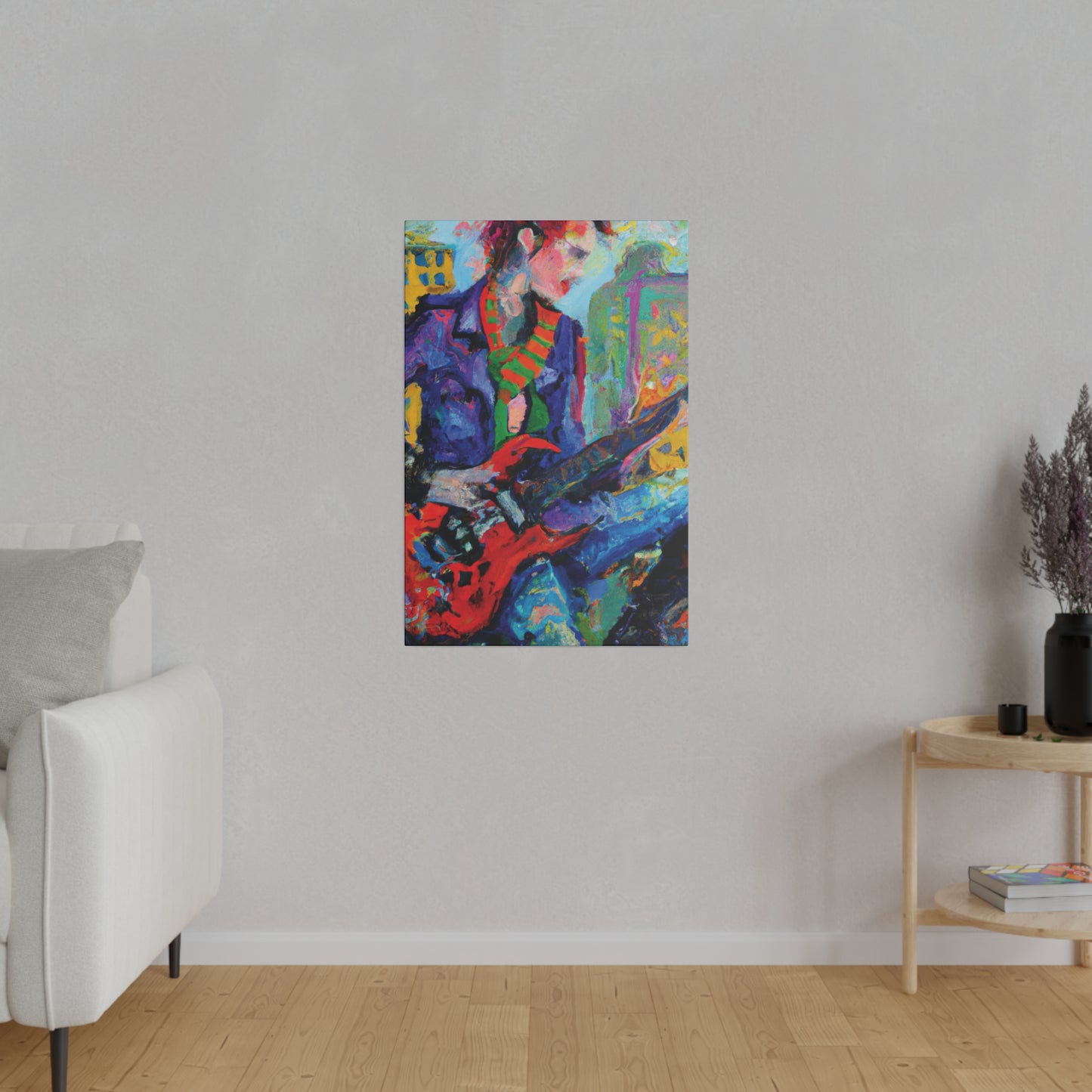 5227E - Rockstar Oil Painting Style Print | Poster | Home Decor | Wall Art | Music Art | Canvas