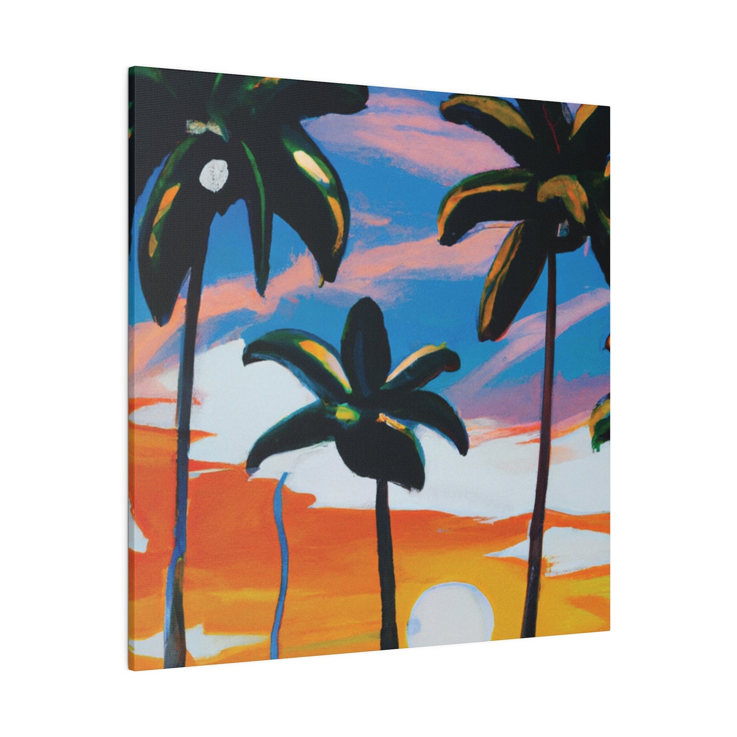 7745G - Miami Beach Sunset Painting Print | Miami | Beach | Sunset | Poster | Home Decor | Wall Art | Canvas