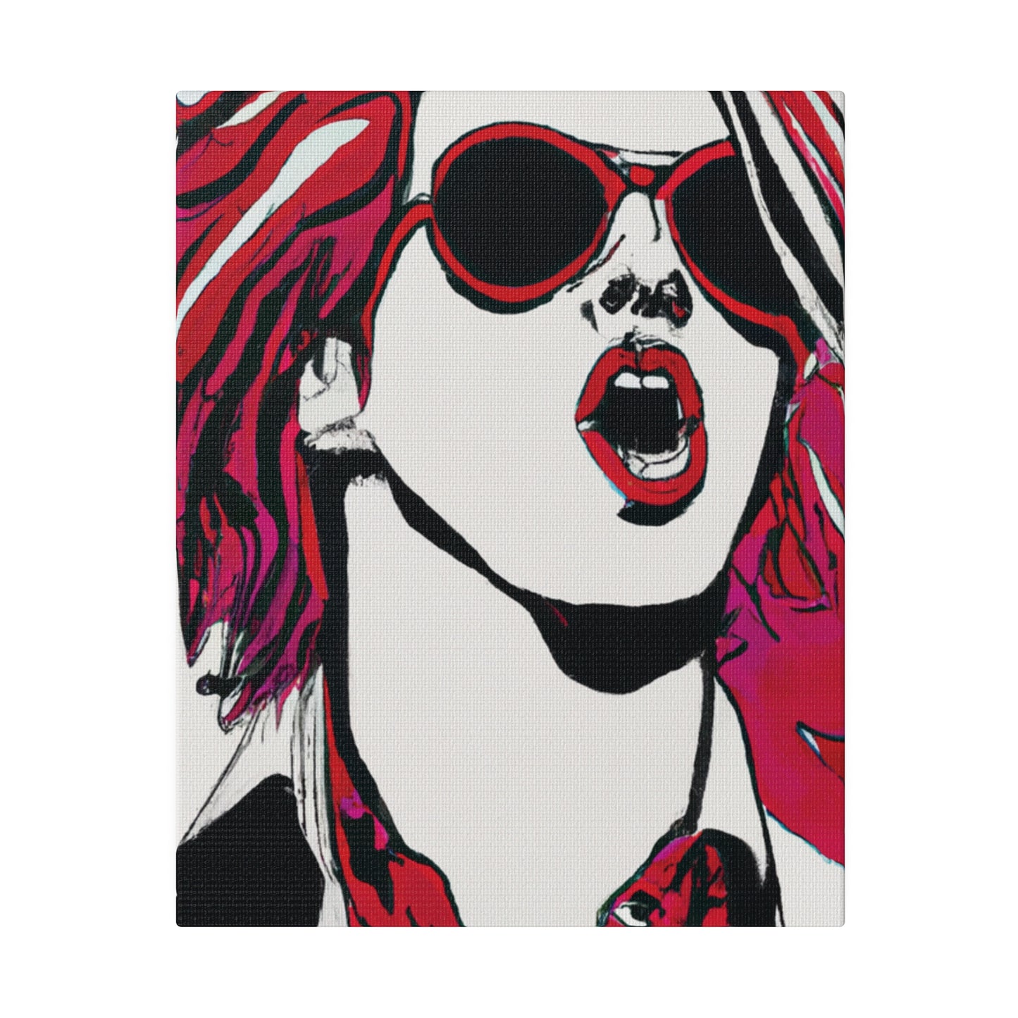 4390K - Rockstar Painting Print | Face | Abstract | Poster | Home Decor | Wall Art | Music Art | Canvas