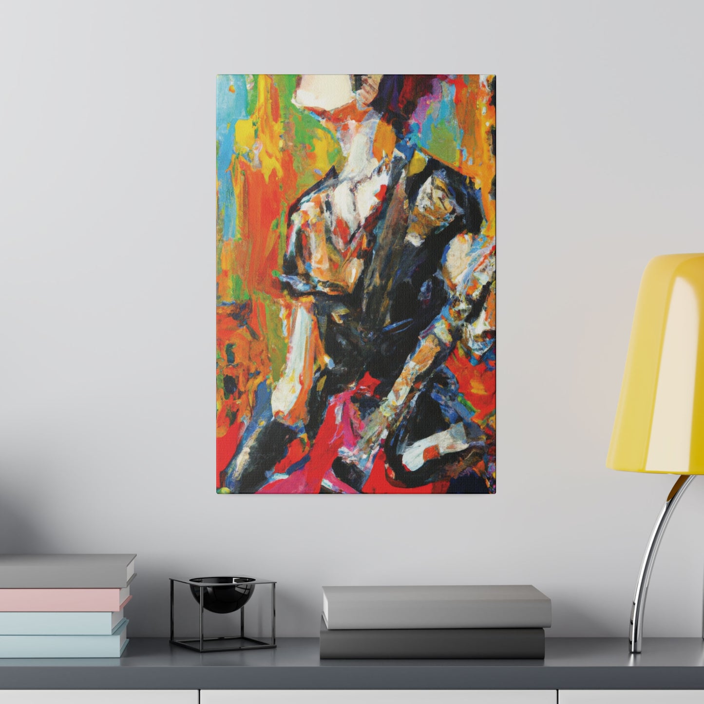 5867V - Rockstar Oil Painting Style Print | Poster | Home Decor | Wall Art | Music Art | Canvas