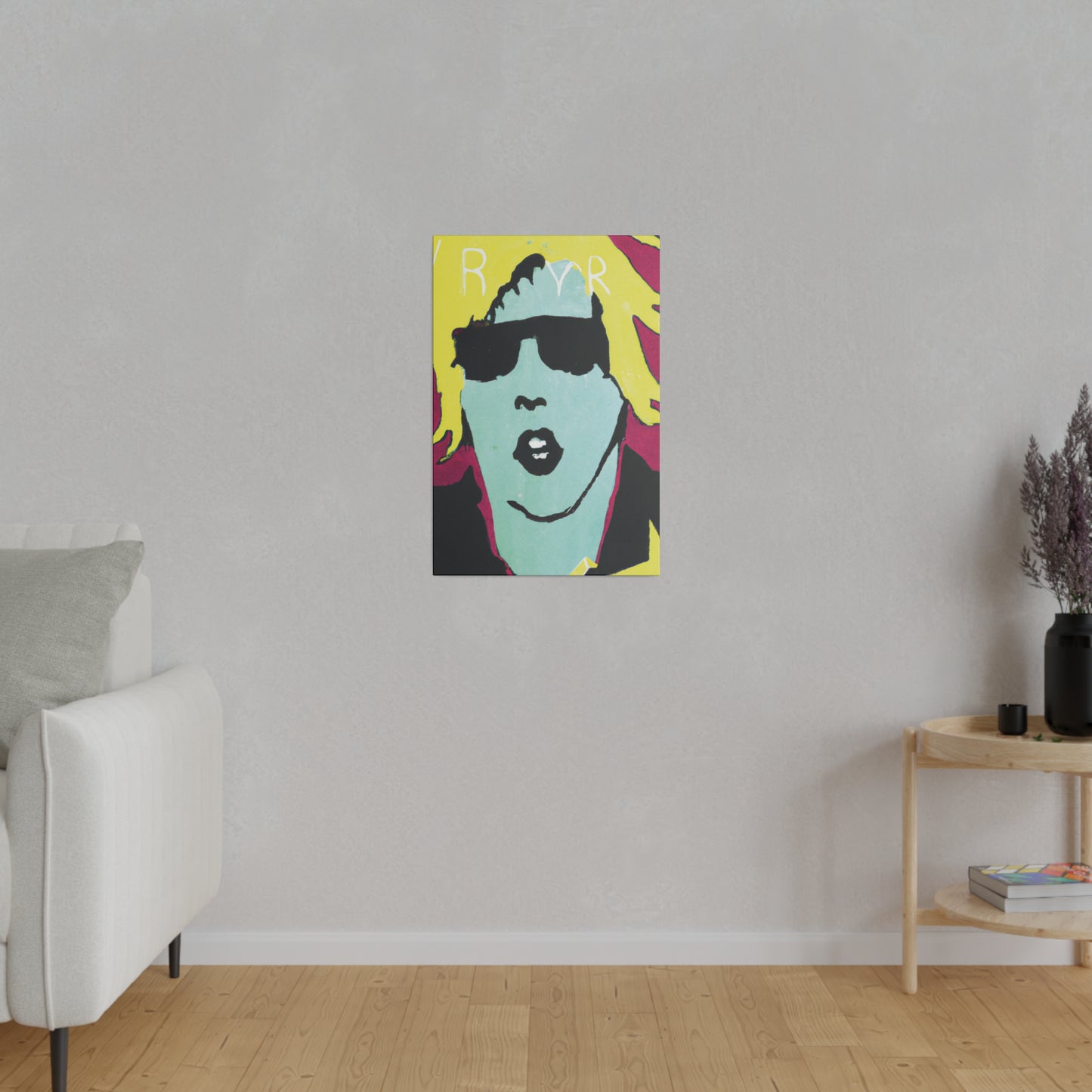 6542F - Rockstar Painting Print | Face | Abstract | Poster | Home Decor | Wall Art | Music Art | Canvas