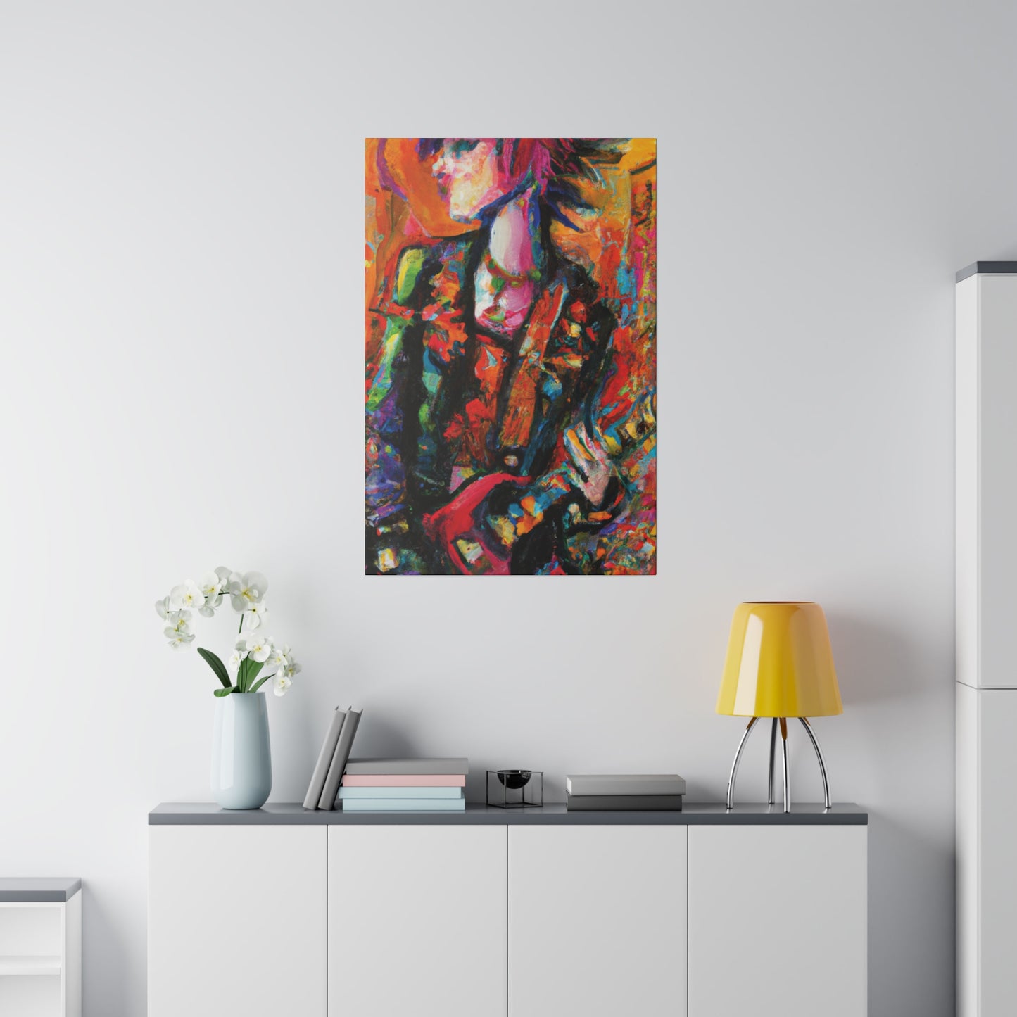 8245G - Rockstar Oil Painting Style Print | Poster | Home Decor | Wall Art | Music Art | Canvas