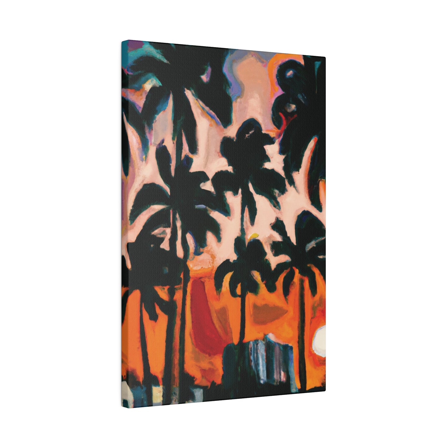 4317T - Miami Beach Sunset Painting Print | Miami | Beach | Sunset | Poster | Home Decor | Wall Art | Canvas