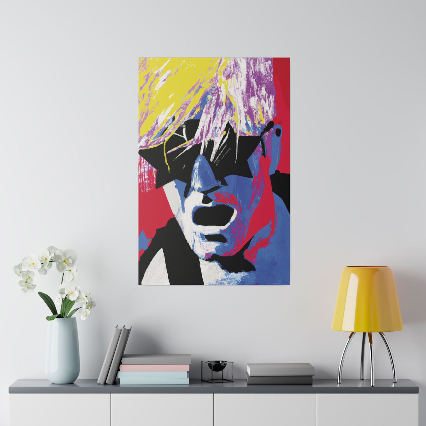 4837X - Rockstar Painting Print | Face | Abstract | Poster | Home Decor | Wall Art | Music Art | Canvas