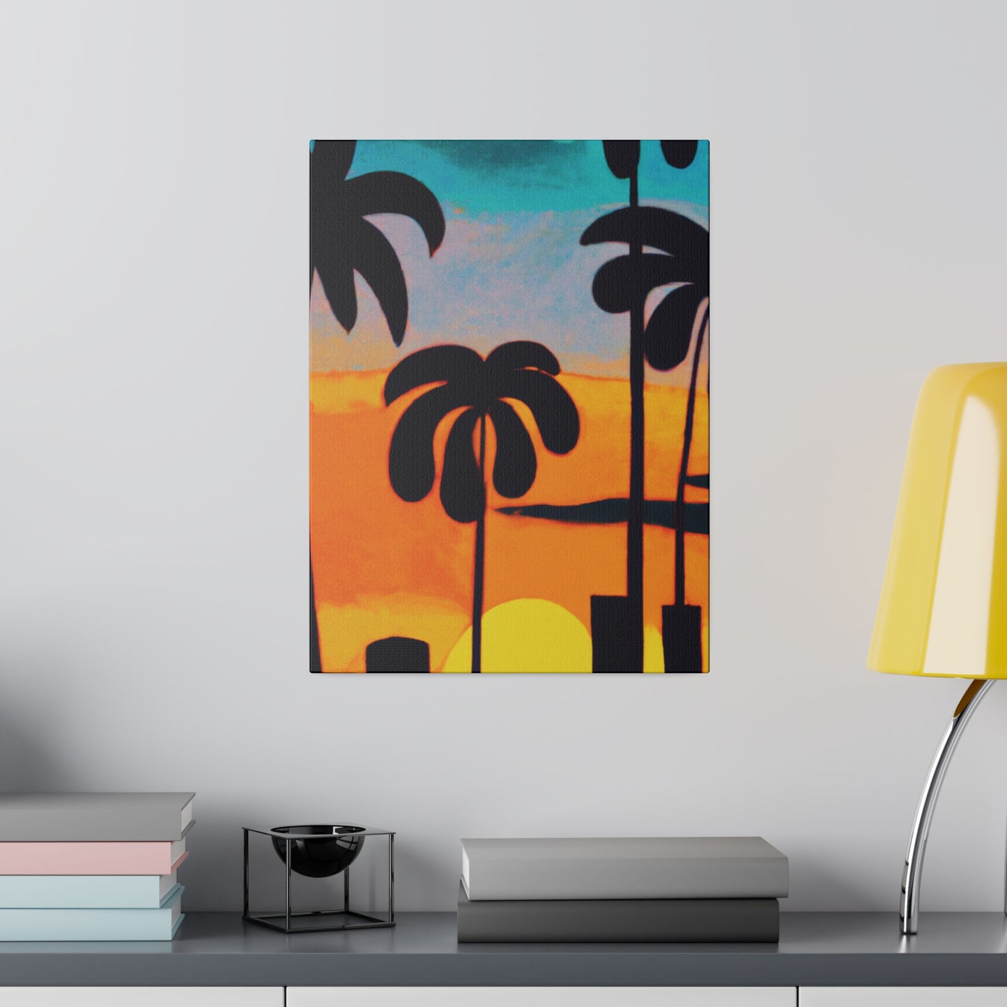 6878U - Miami Beach Sunset Painting Print | Miami | Beach | Sunset | Poster | Home Decor | Wall Art | Canvas