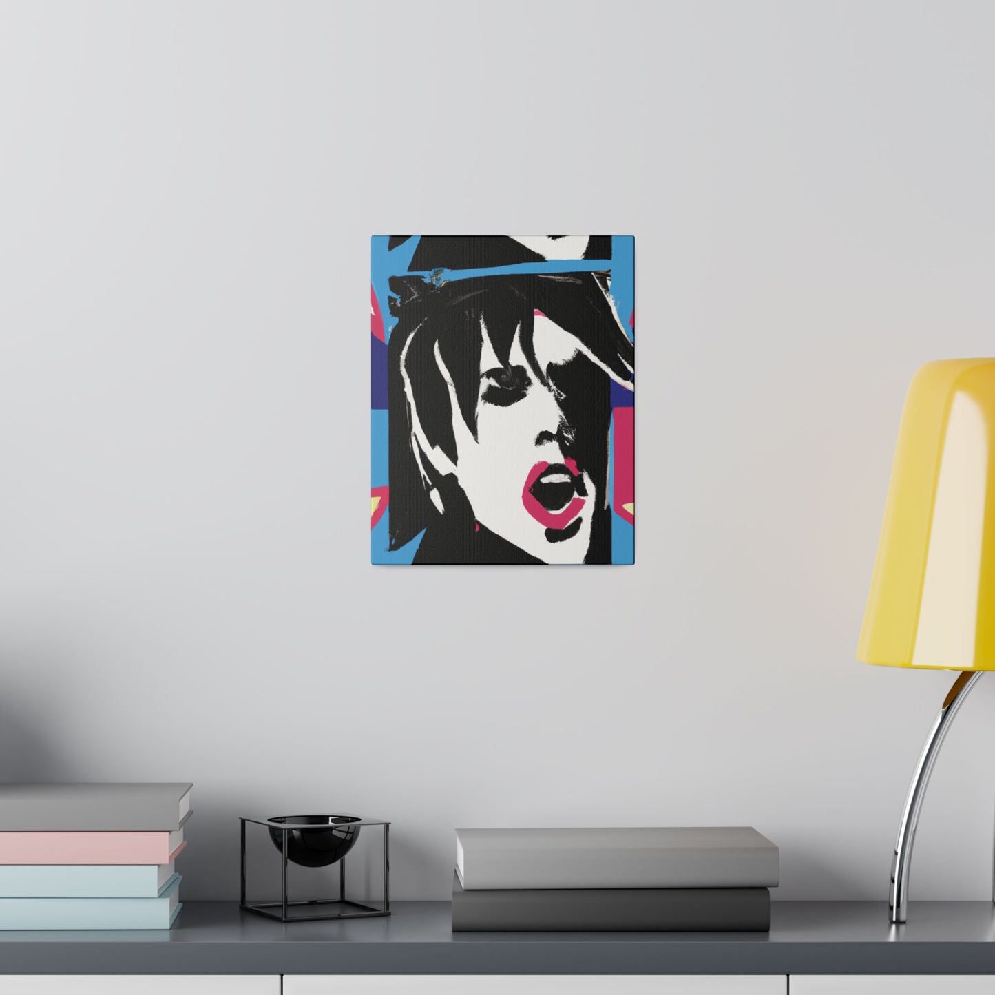 6431Q - Rockstar Painting Print | Face | Abstract | Poster | Home Decor | Wall Art | Music Art | Canvas