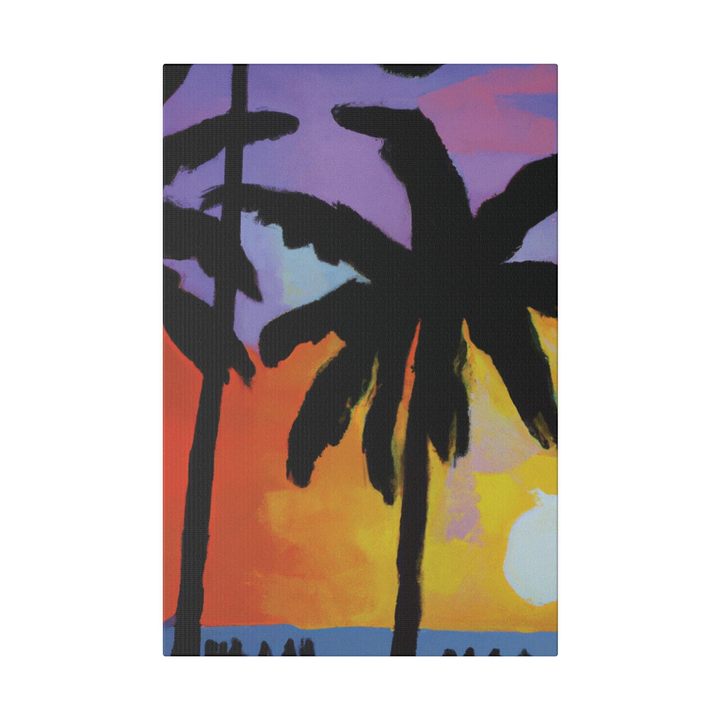 8594V - Miami Beach Sunset Painting Print | Miami | Beach | Sunset | Poster | Home Decor | Wall Art | Canvas