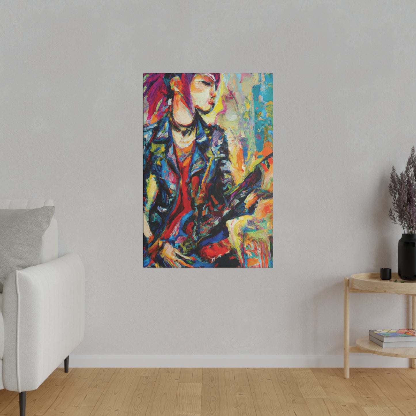 3154V - Rockstar Oil Painting Style Print | Poster | Home Decor | Wall Art | Music Art | Canvas