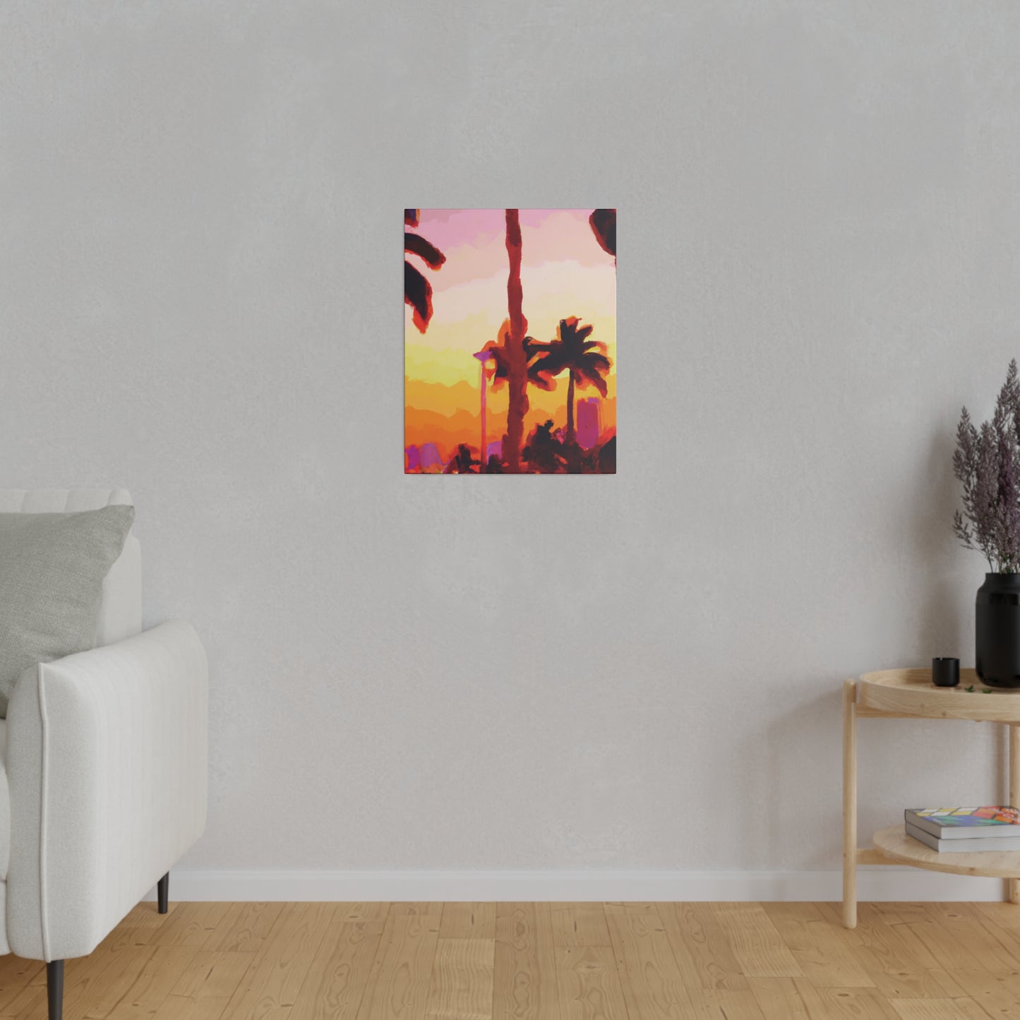 7016Q - Miami Beach Sunset Painting Print | Miami | Beach | Sunset | Poster | Home Decor | Wall Art | Canvas