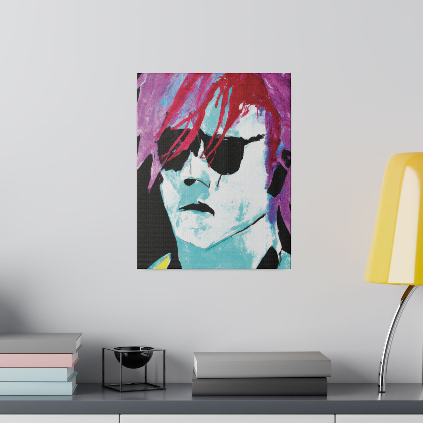 414V - Rockstar Painting Print | Face | Abstract | Poster | Home Decor | Wall Art | Music Art | Canvas