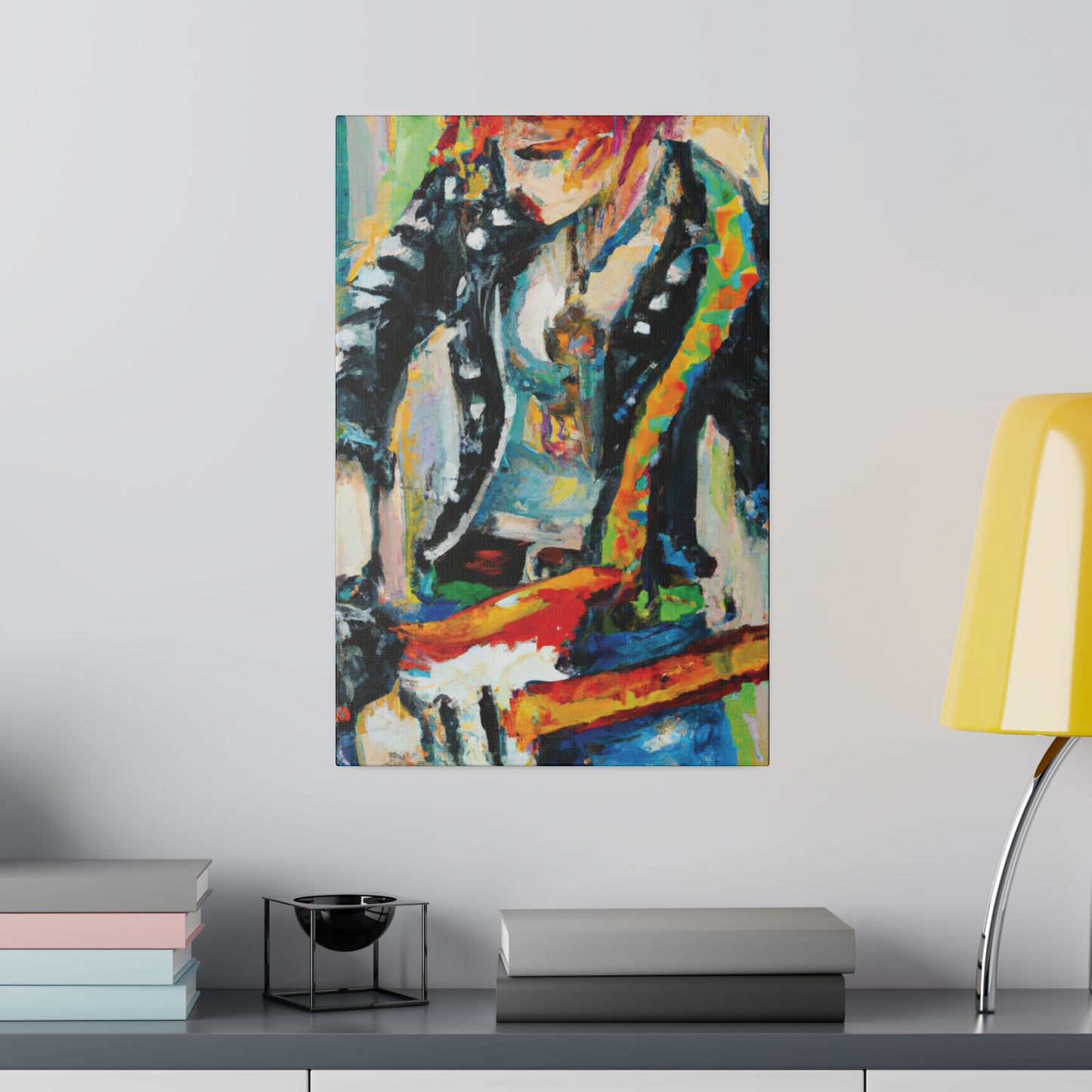 7581U - Rockstar Oil Painting Style Print | Poster | Home Decor | Wall Art | Music Art | Canvas