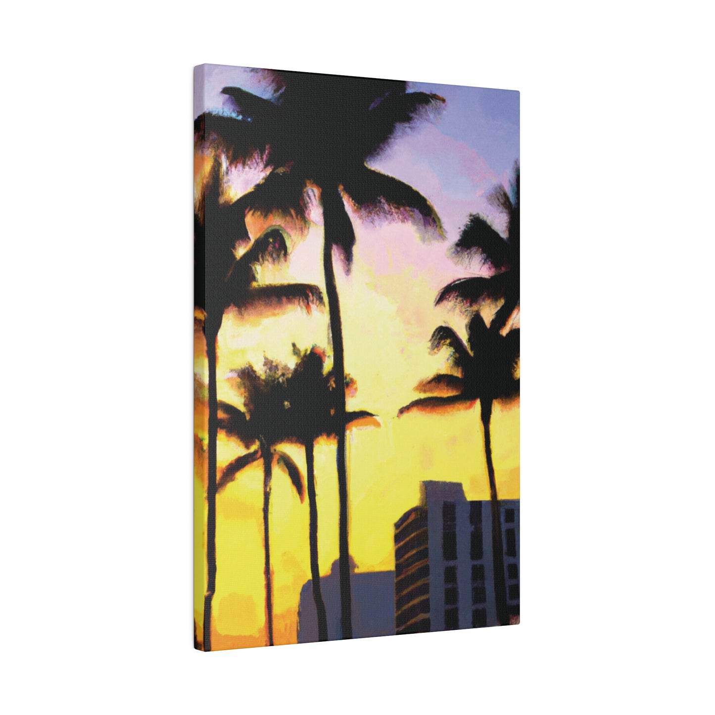 9691V - Miami Beach Sunset Painting Print | Miami | Beach | Sunset | Poster | Home Decor | Wall Art | Canvas