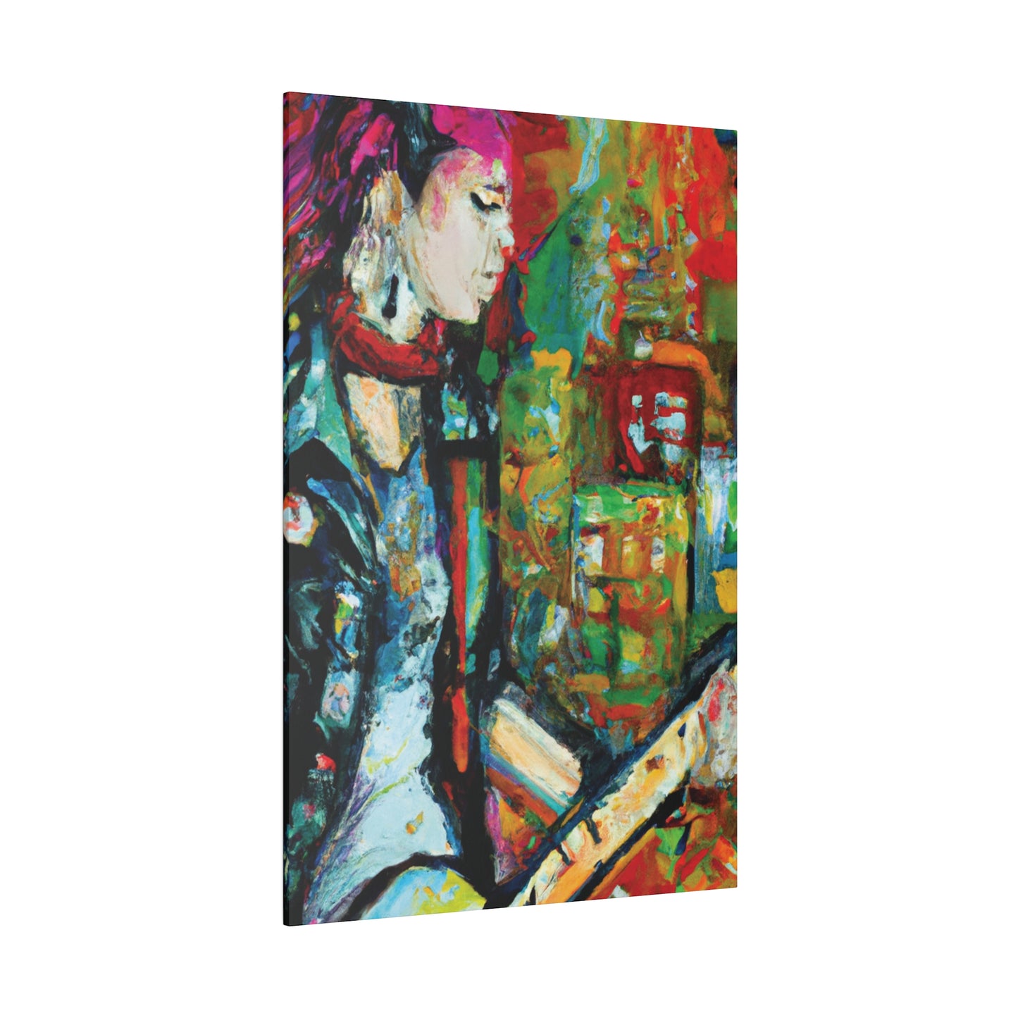 7134Y - Rockstar Oil Painting Style Print | Poster | Home Decor | Wall Art | Music Art | Canvas