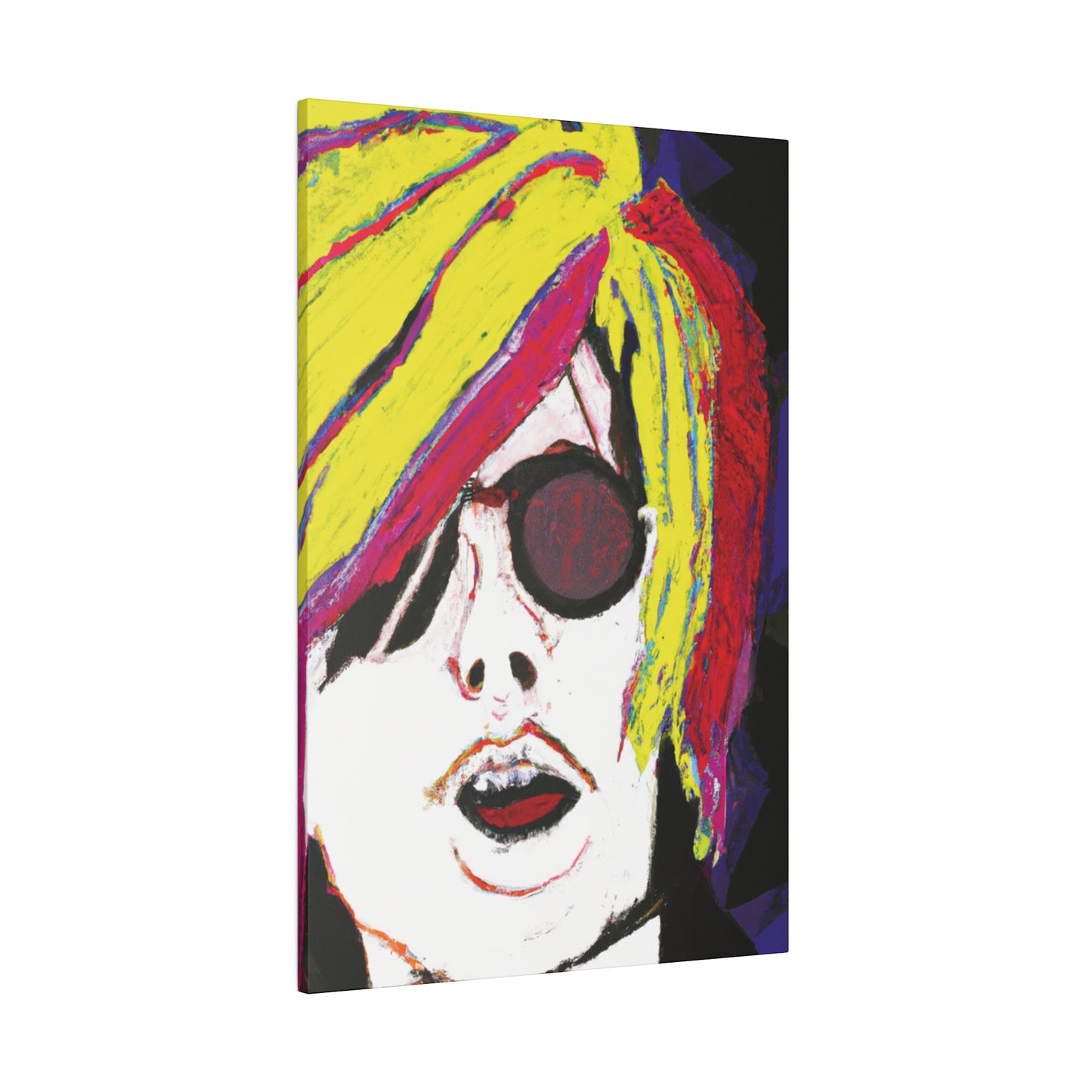 1273Y - Rockstar Painting Print | Face | Abstract | Poster | Home Decor | Wall Art | Music Art | Canvas