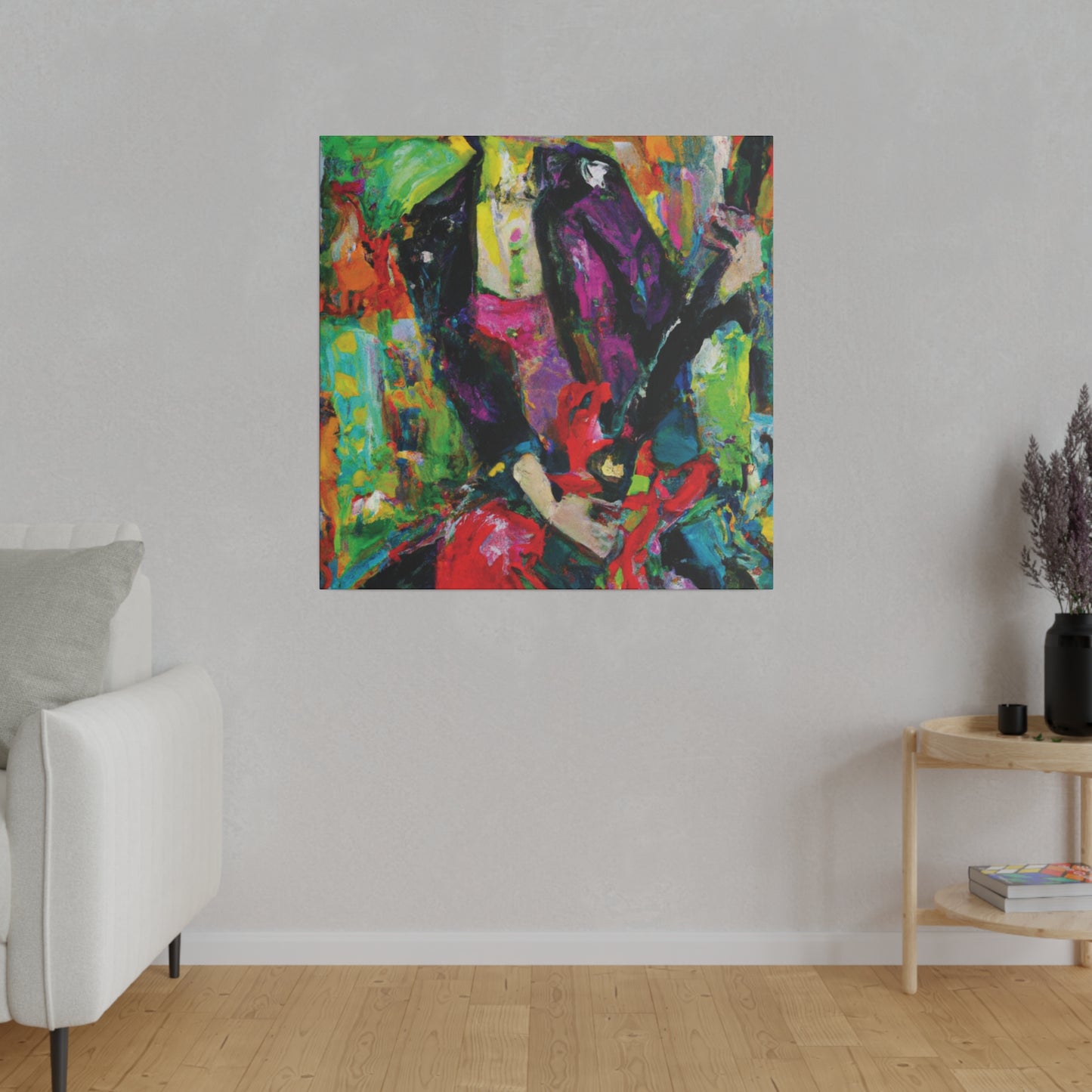 323O - Rockstar Oil Painting Style Print | Poster | Home Decor | Wall Art | Music Art | Canvas